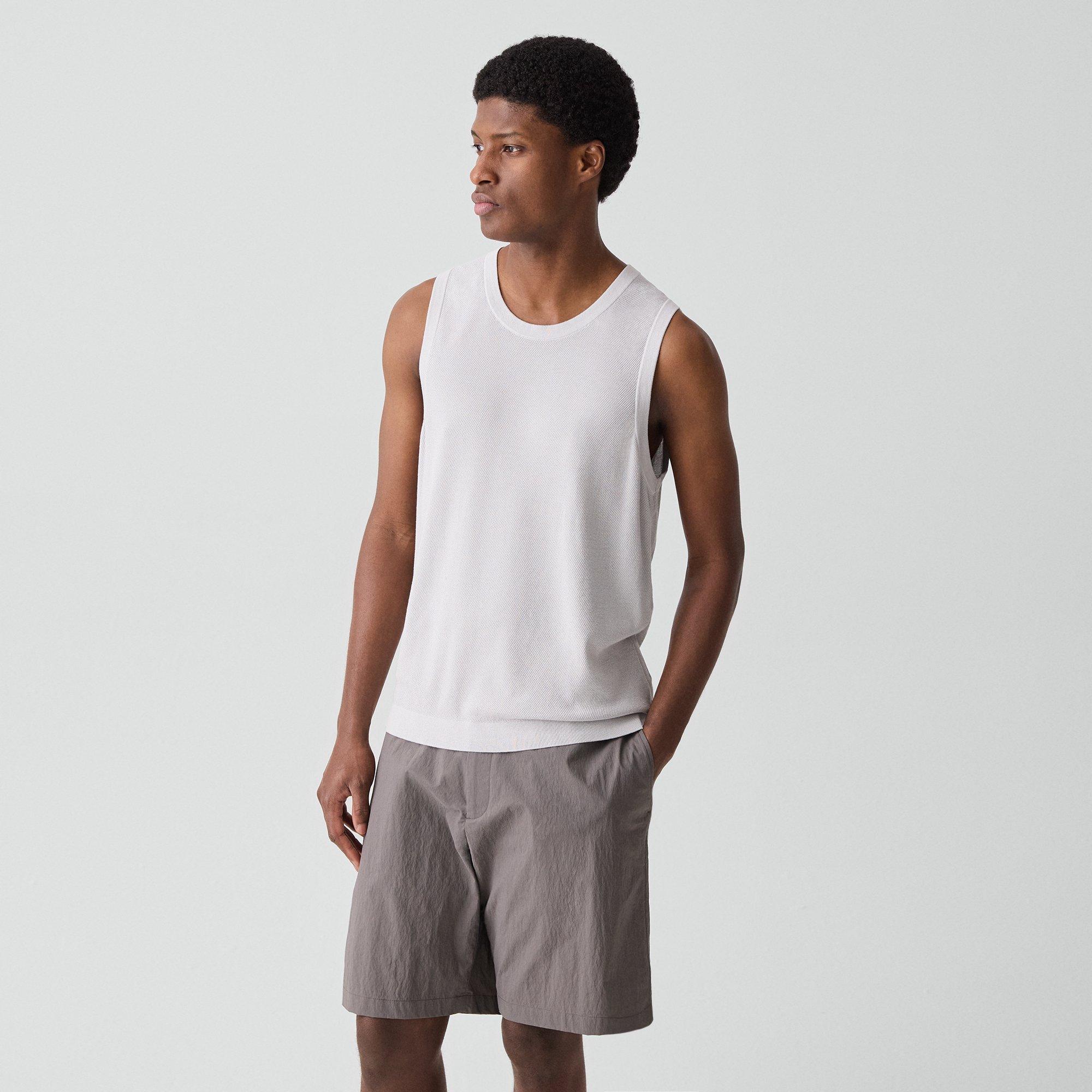 Textured Tank Top in Silk-Cotton