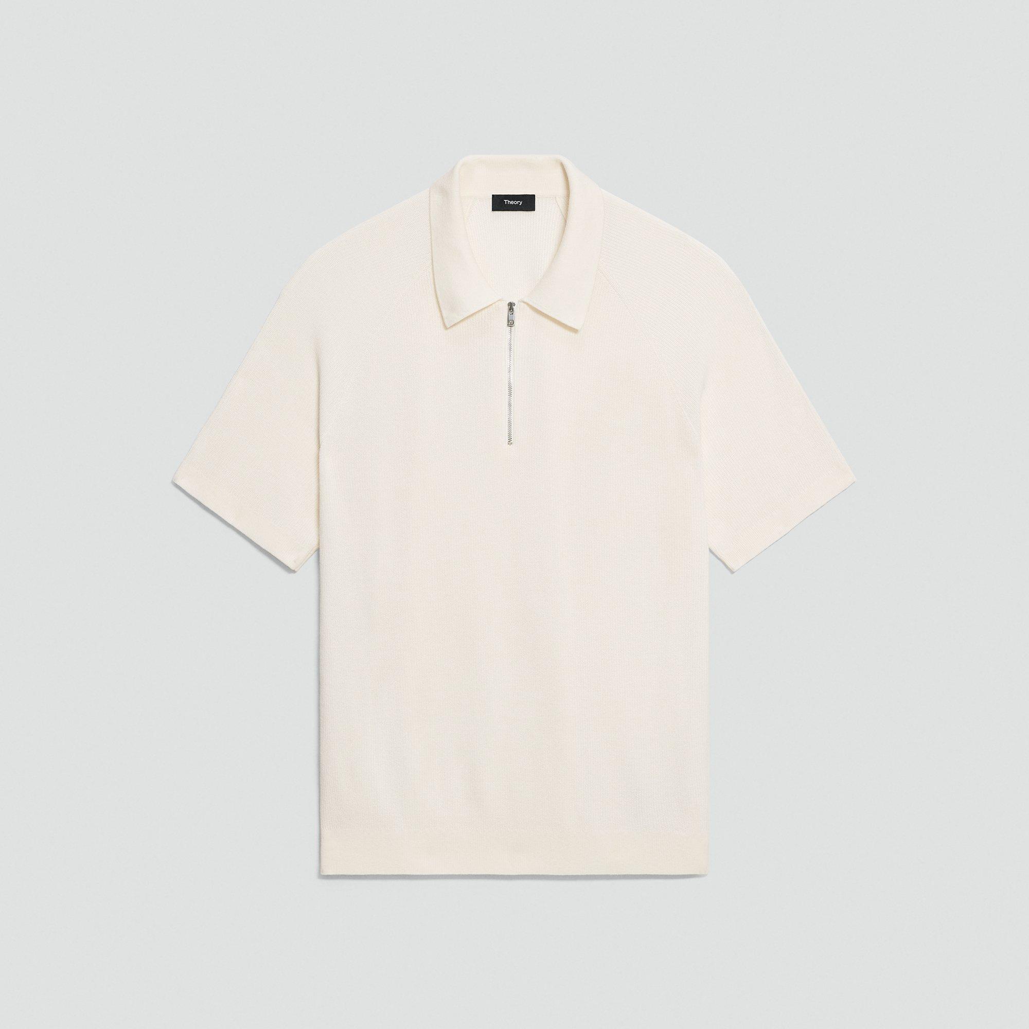 Zip Polo Shirt in Cotton