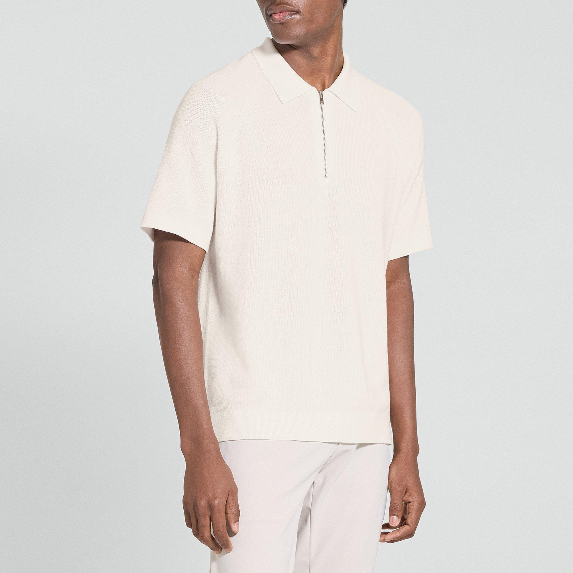 Zip Polo Shirt in Cotton