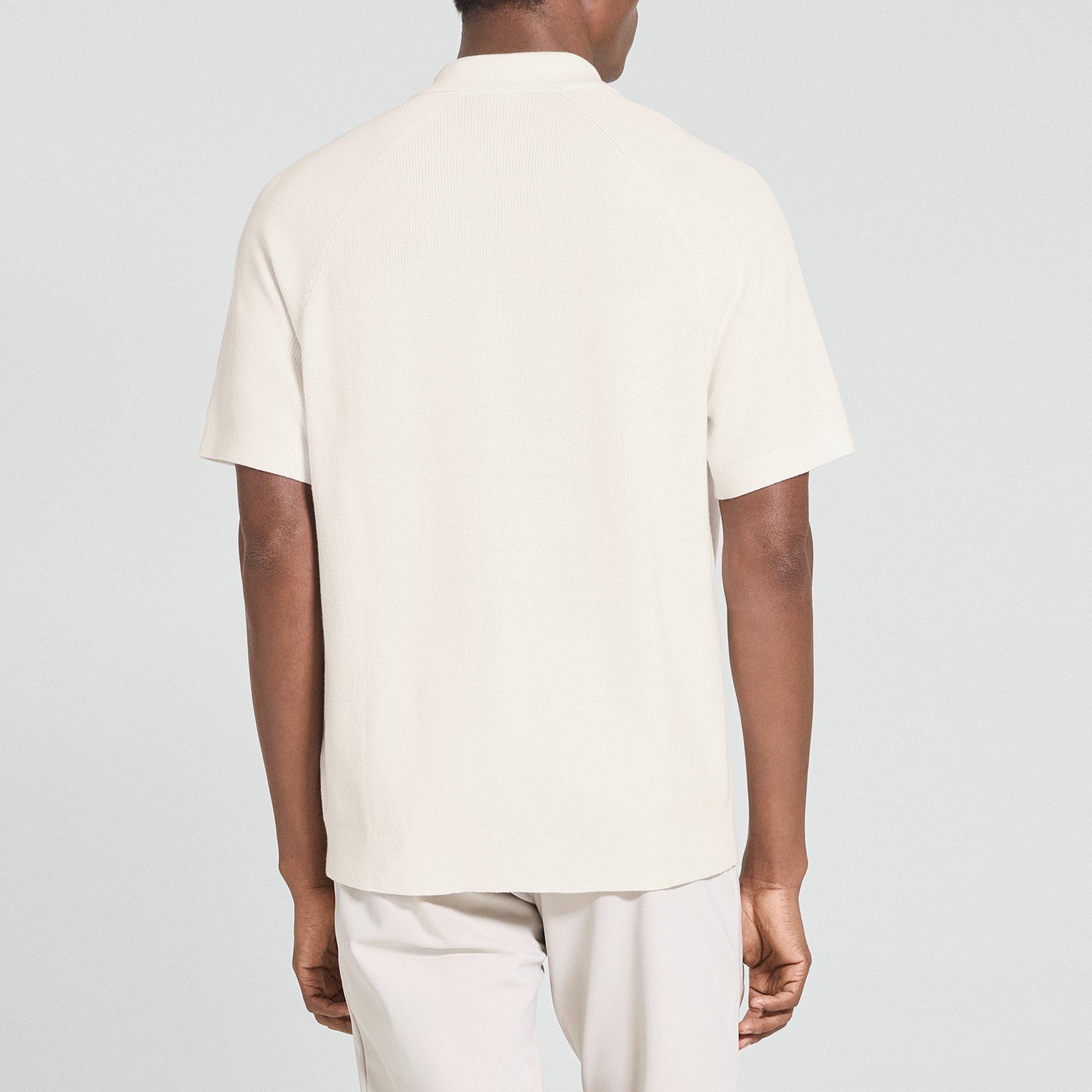 Zip Polo Shirt in Cotton
