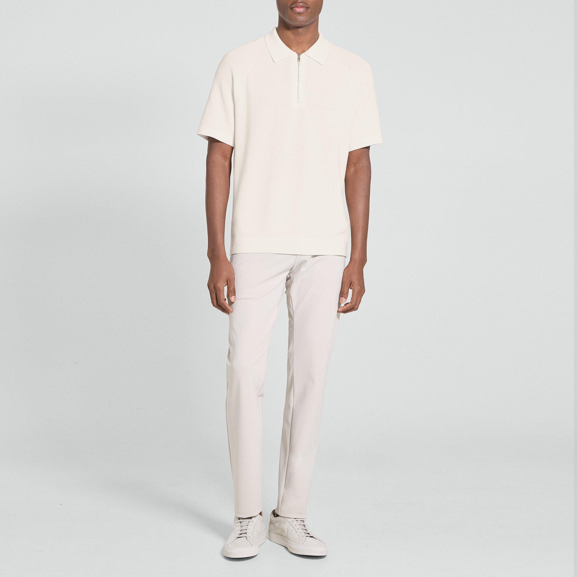 Zip Polo Shirt in Cotton