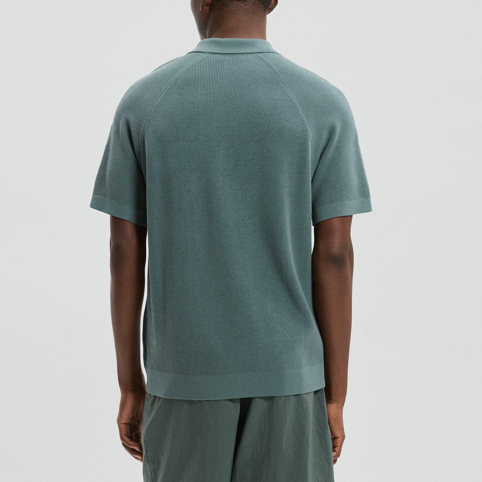 Zip Polo Shirt in Cotton