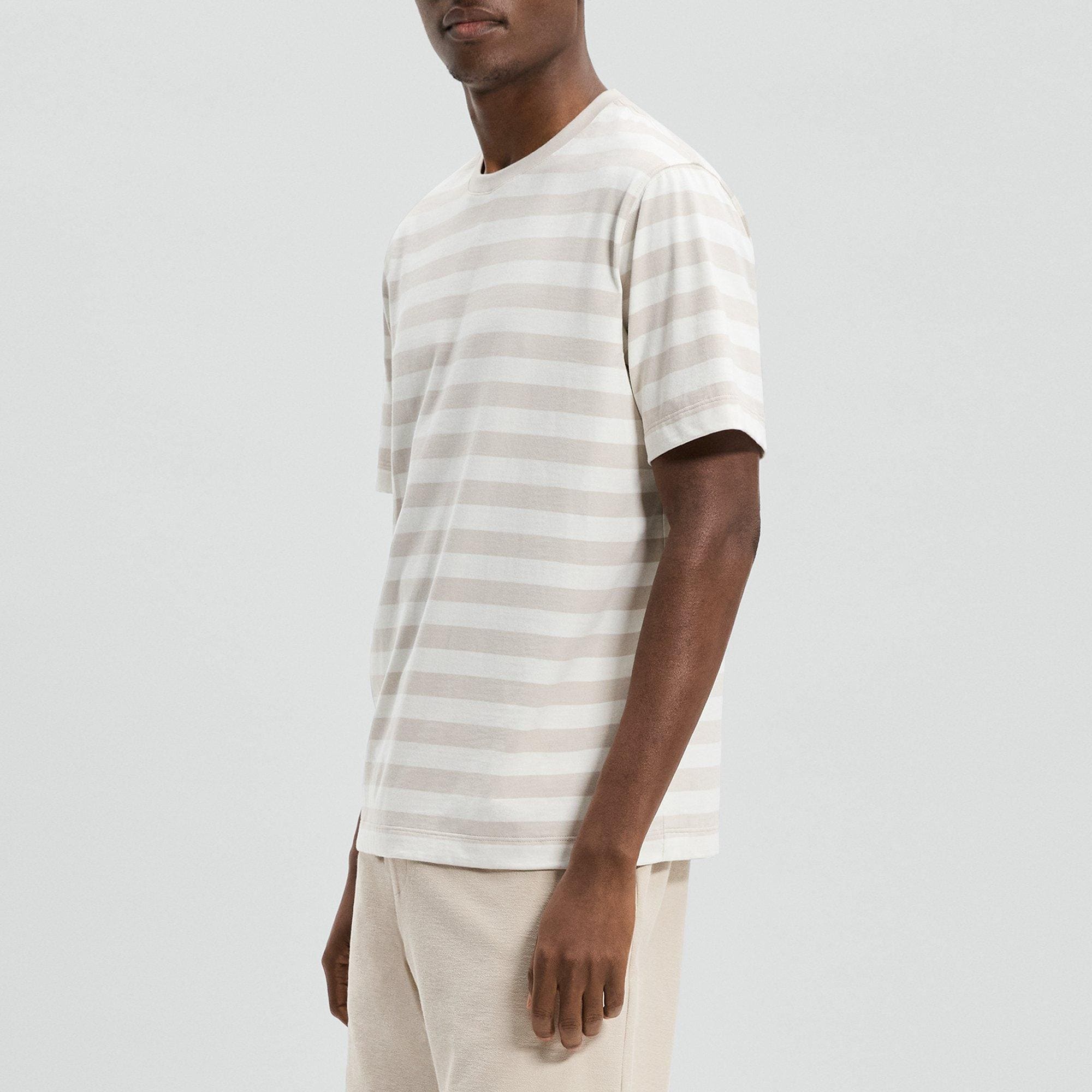 Relaxed Tee in Striped Cotton