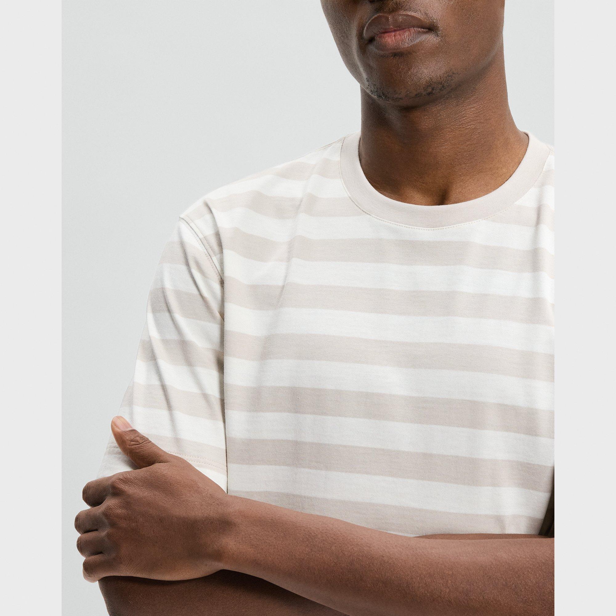 Relaxed Tee in Striped Cotton