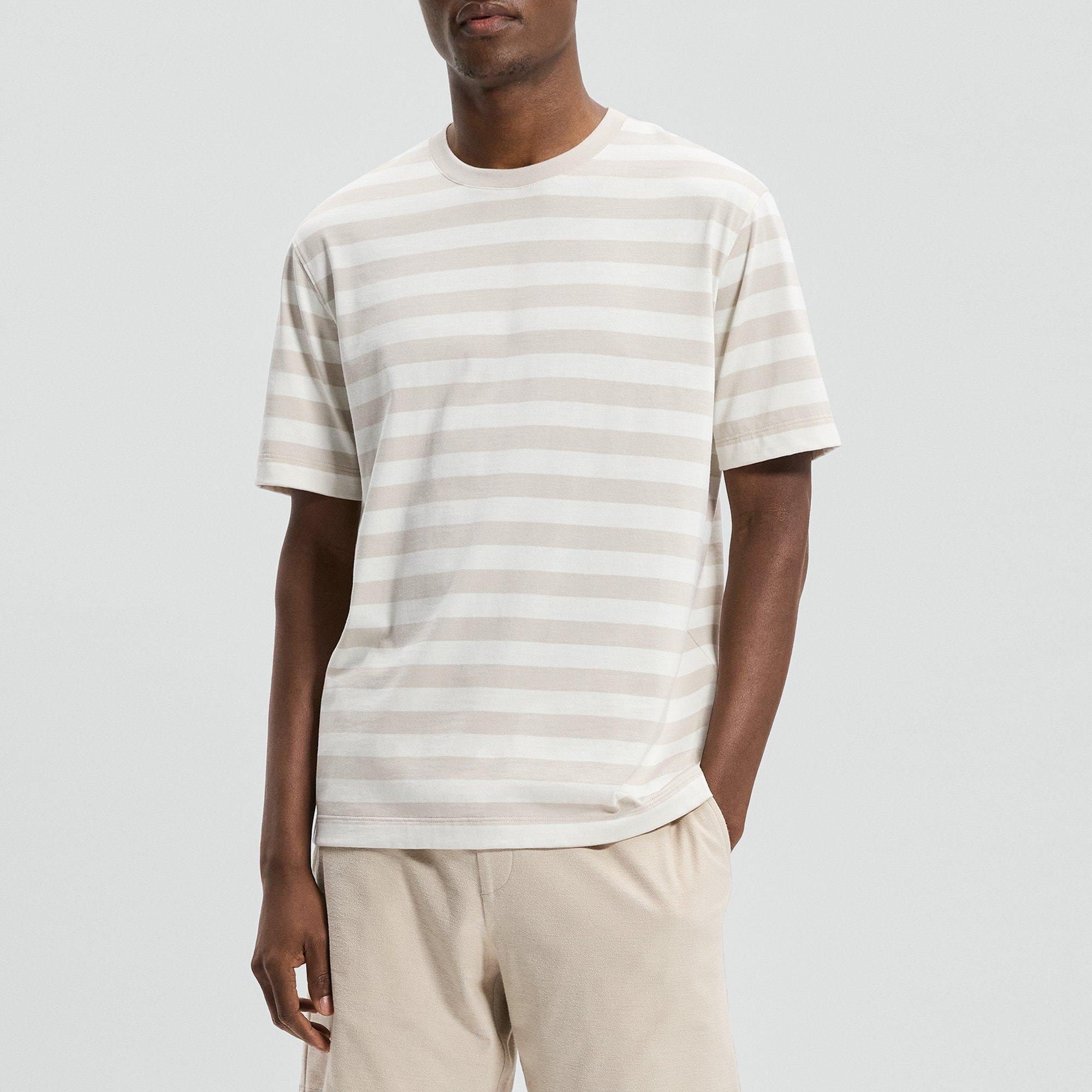 Relaxed Tee in Striped Cotton