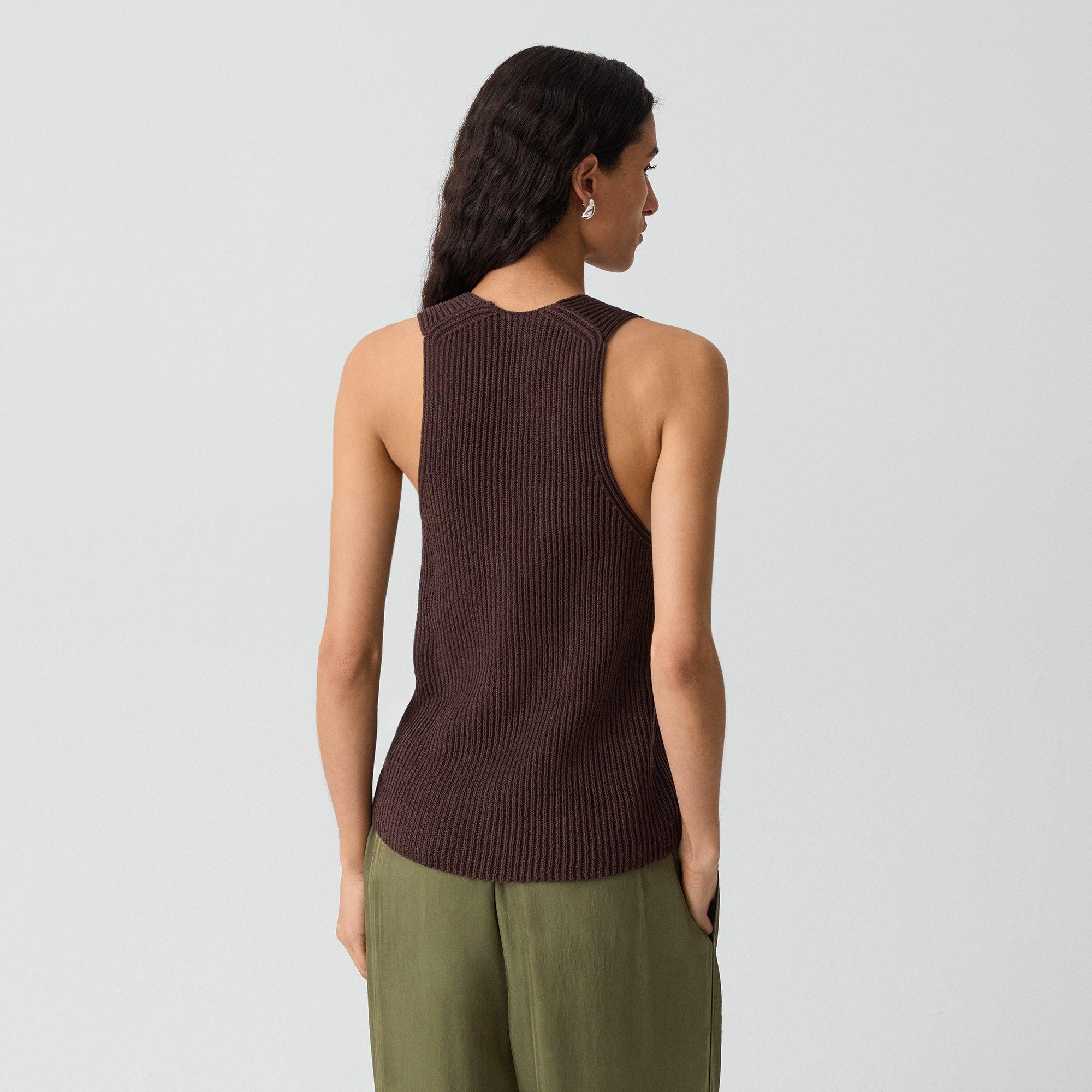 Sweater&nbsp;Vest in&nbsp;Ribbed Cotton&nbsp;