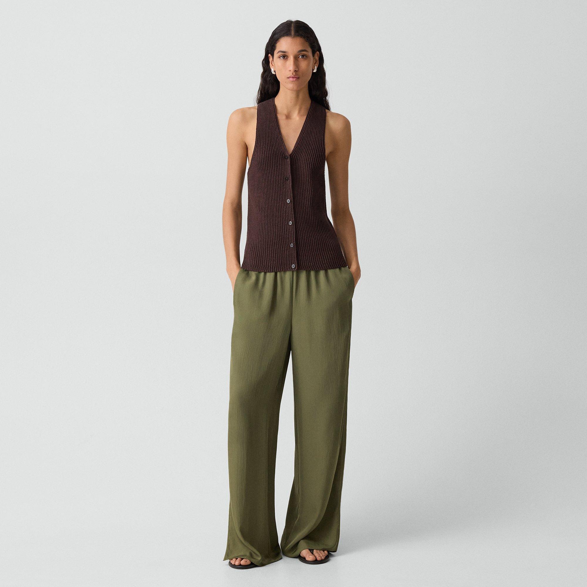 Sweater&nbsp;Vest in&nbsp;Ribbed Cotton&nbsp;