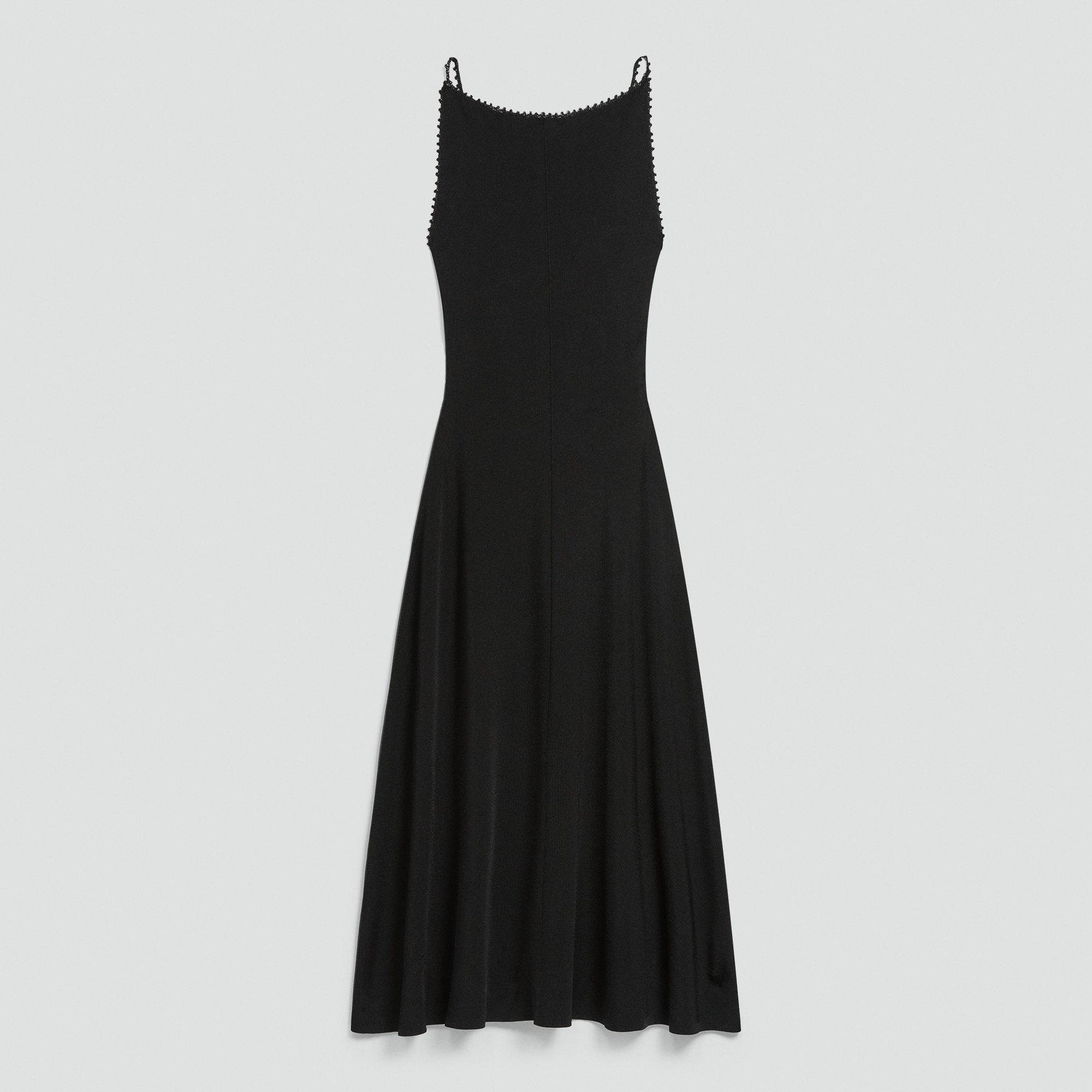 Square Neck Dress in Rayon Knit