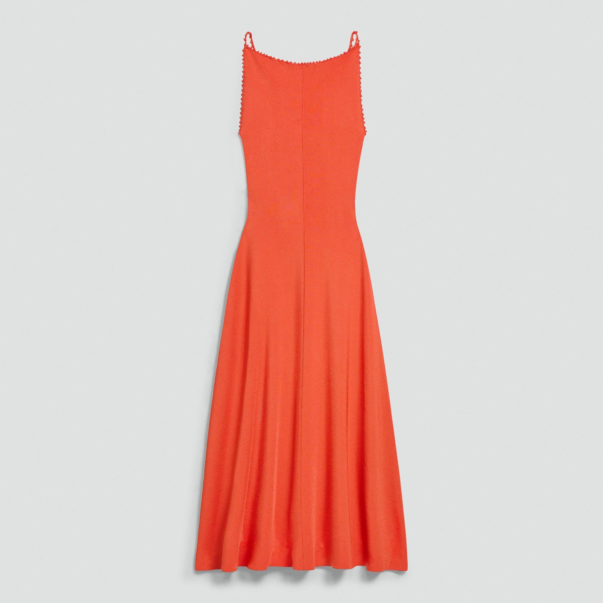 Square Neck Dress in Rayon Knit