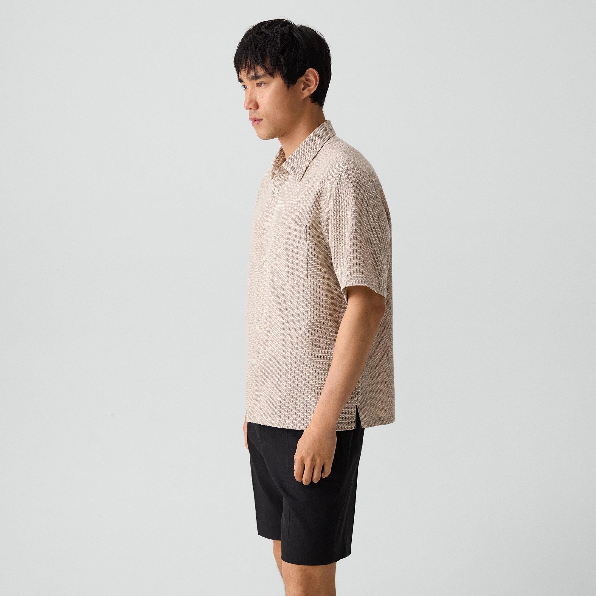 Noll Short-Sleeve Shirt in Textured Cotton