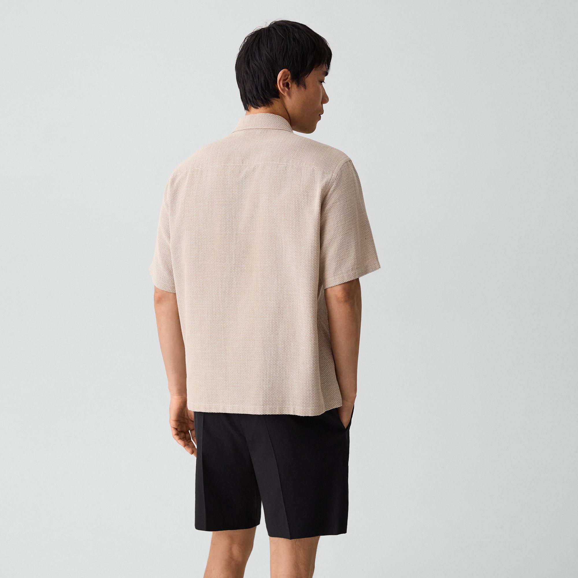 Noll Short-Sleeve Shirt in Textured Cotton