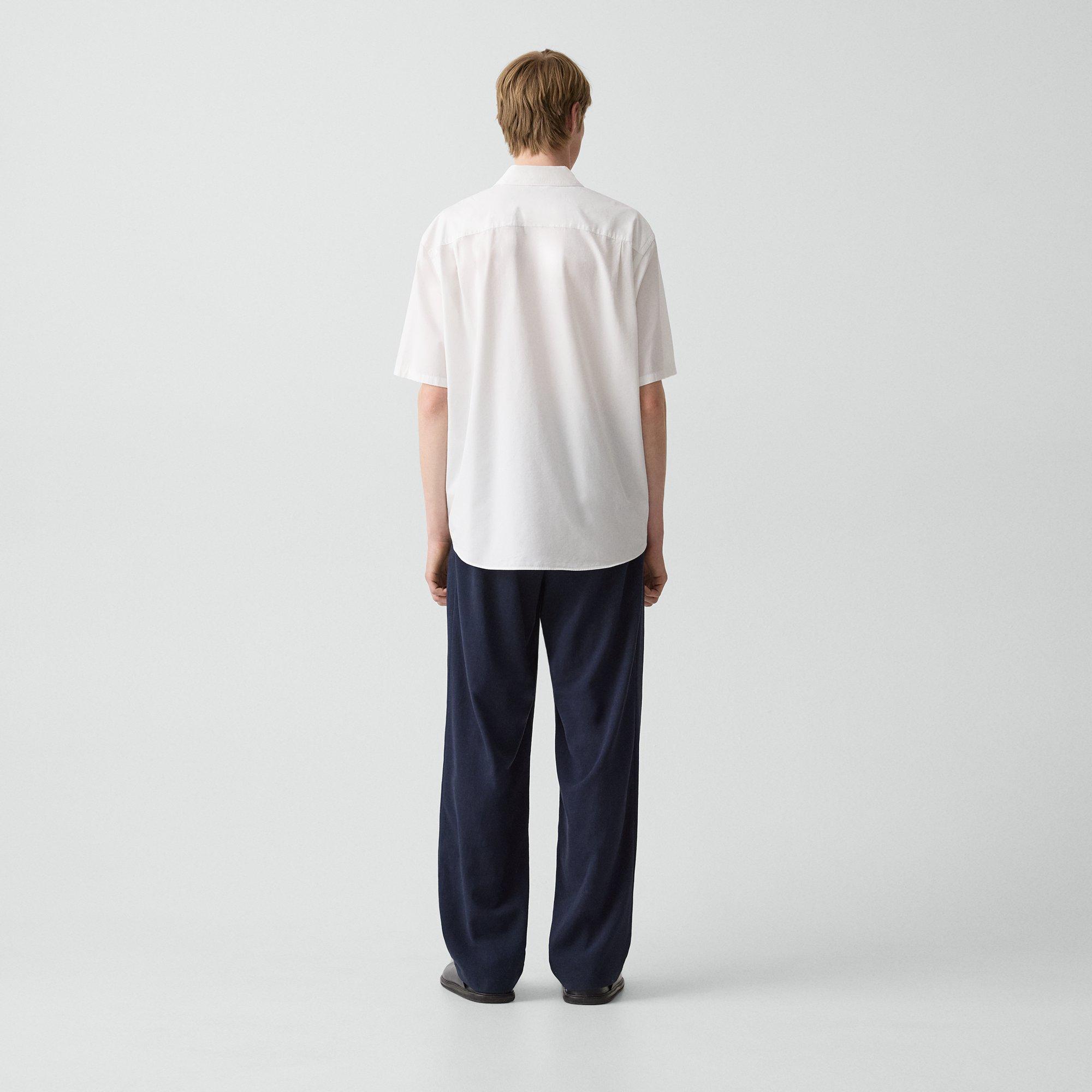 Straight Drawstring Pant in Performance Suiting
