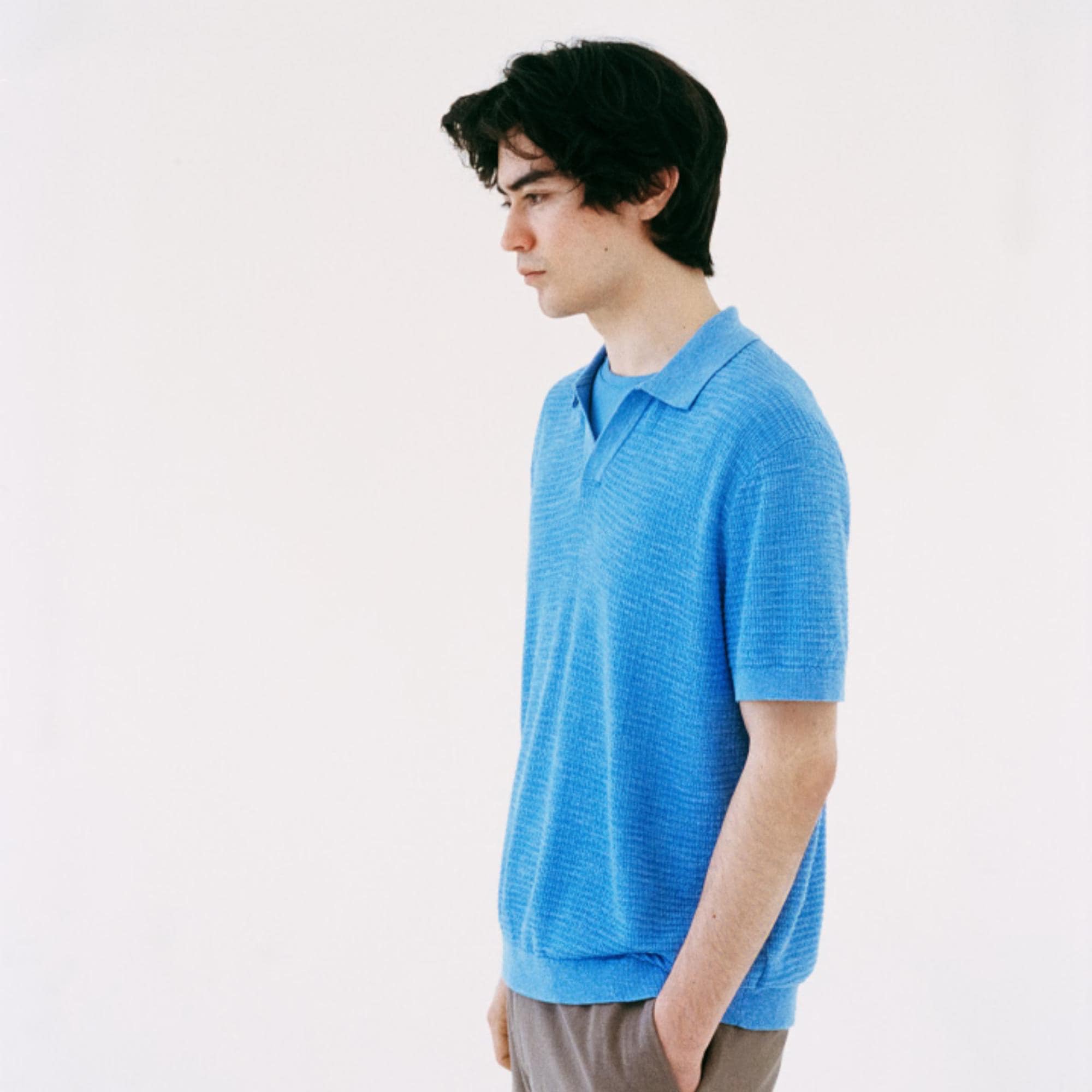 Brenan Polo Shirt in Pacific Linen