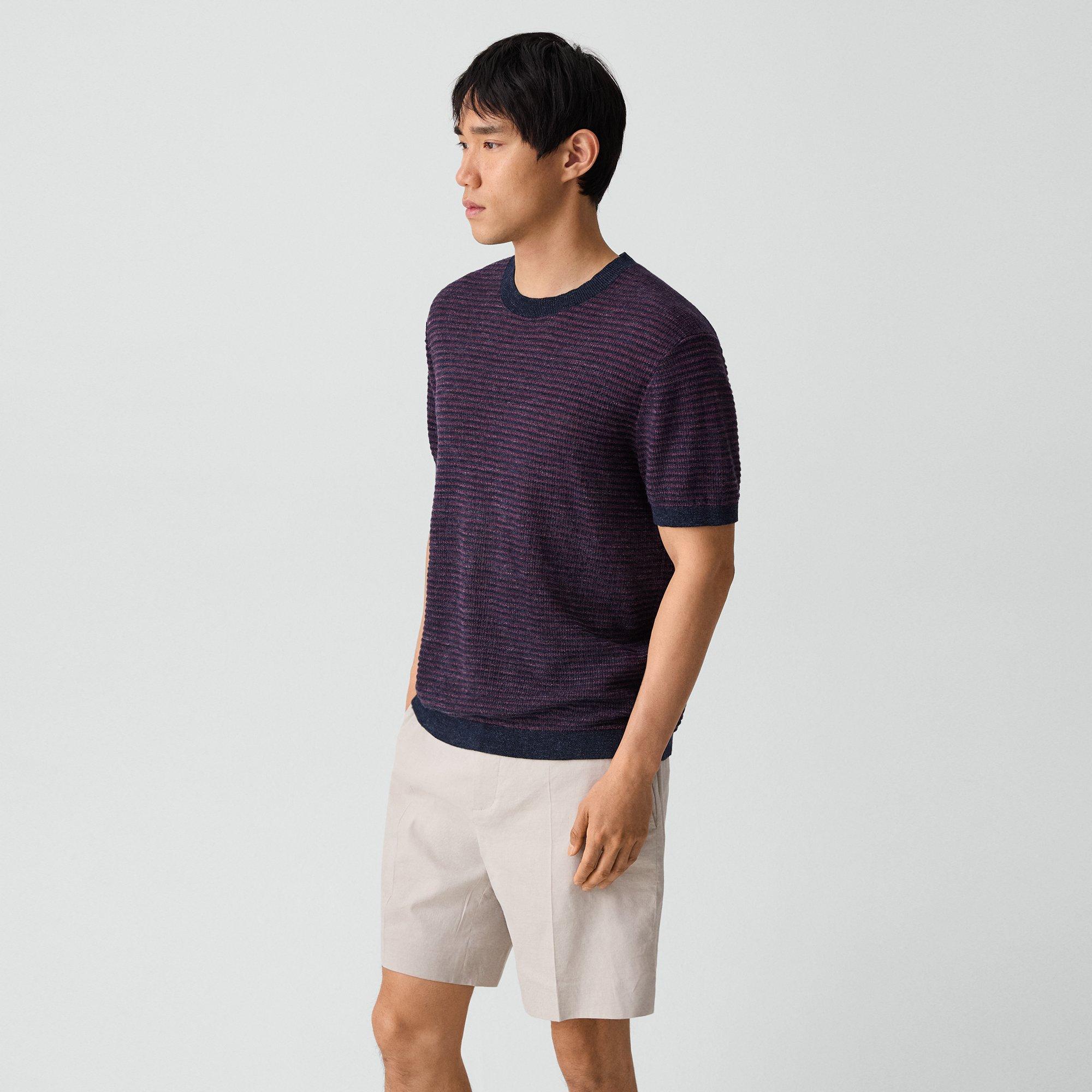 Striped Tee in Pacific Linen