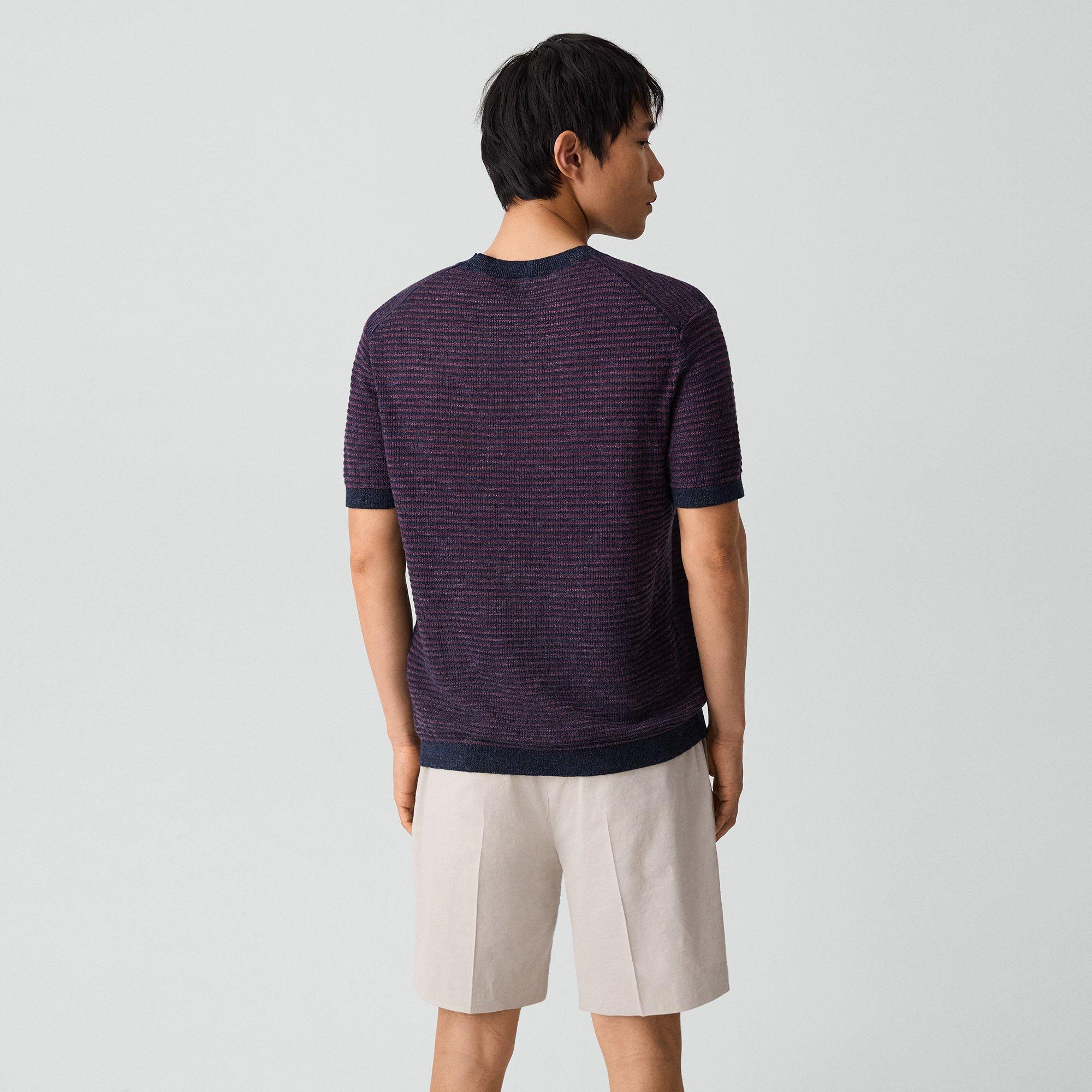Striped Tee in Pacific Linen