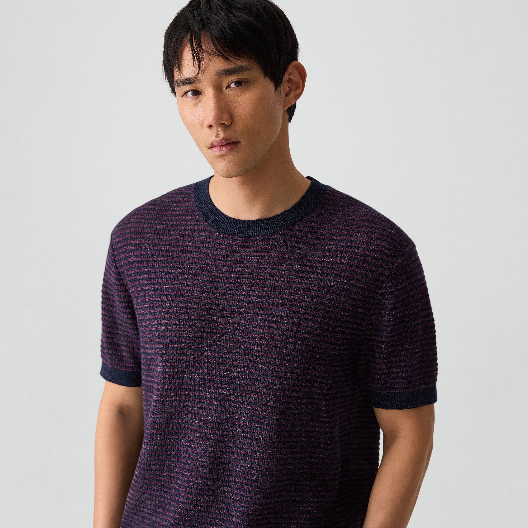 Striped Tee in Pacific Linen
