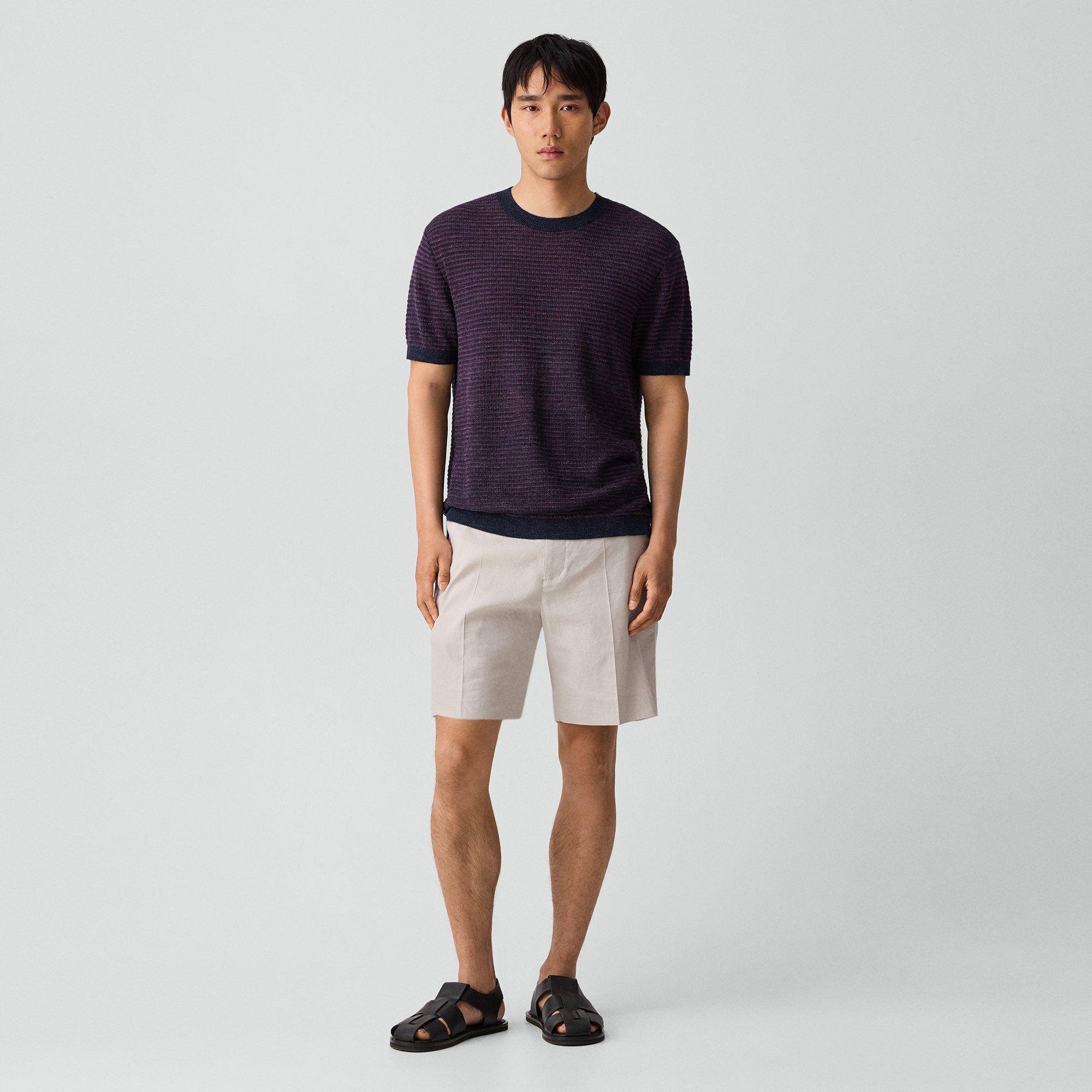 Striped Tee in Pacific Linen