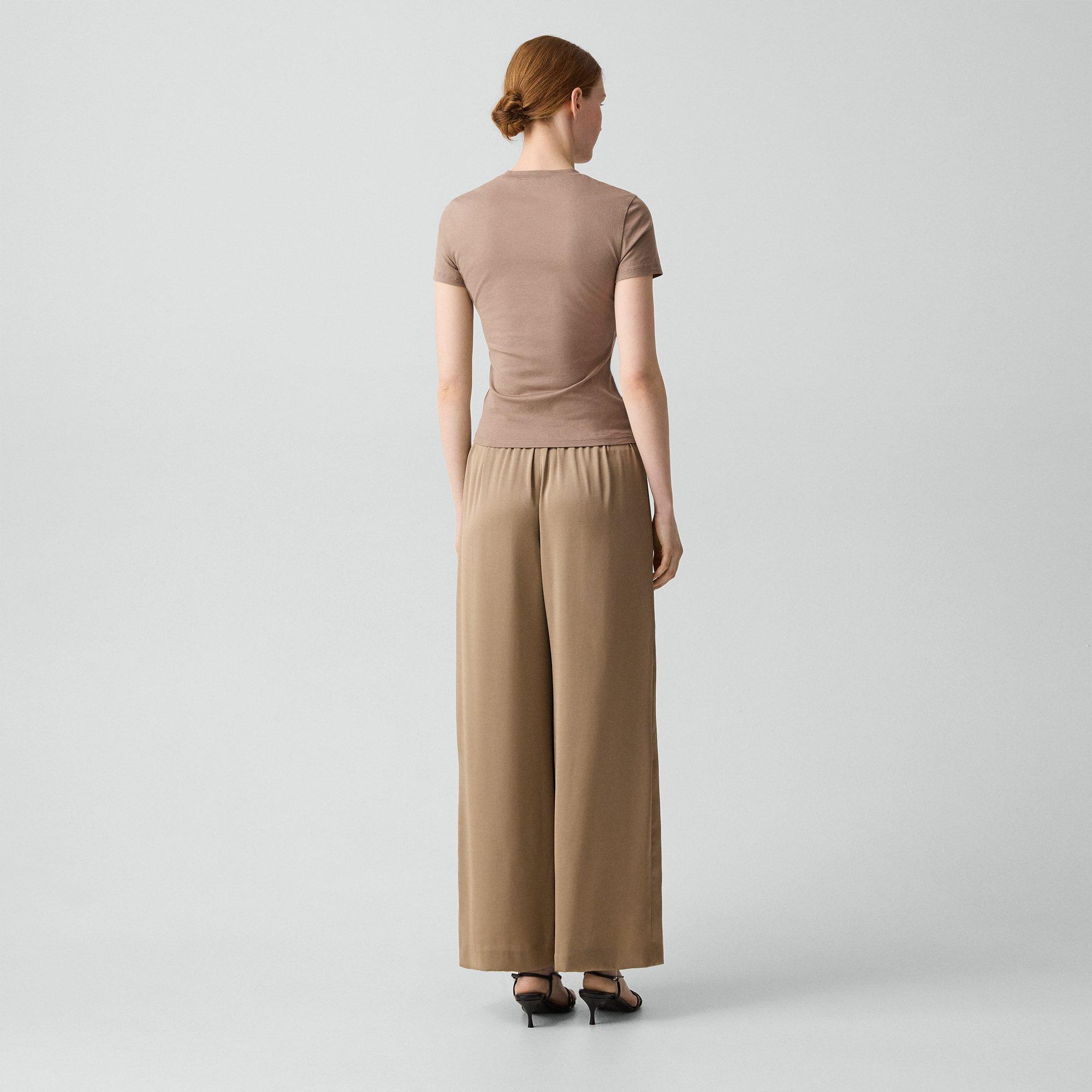 Pull-On Pant in Crushed Satin
