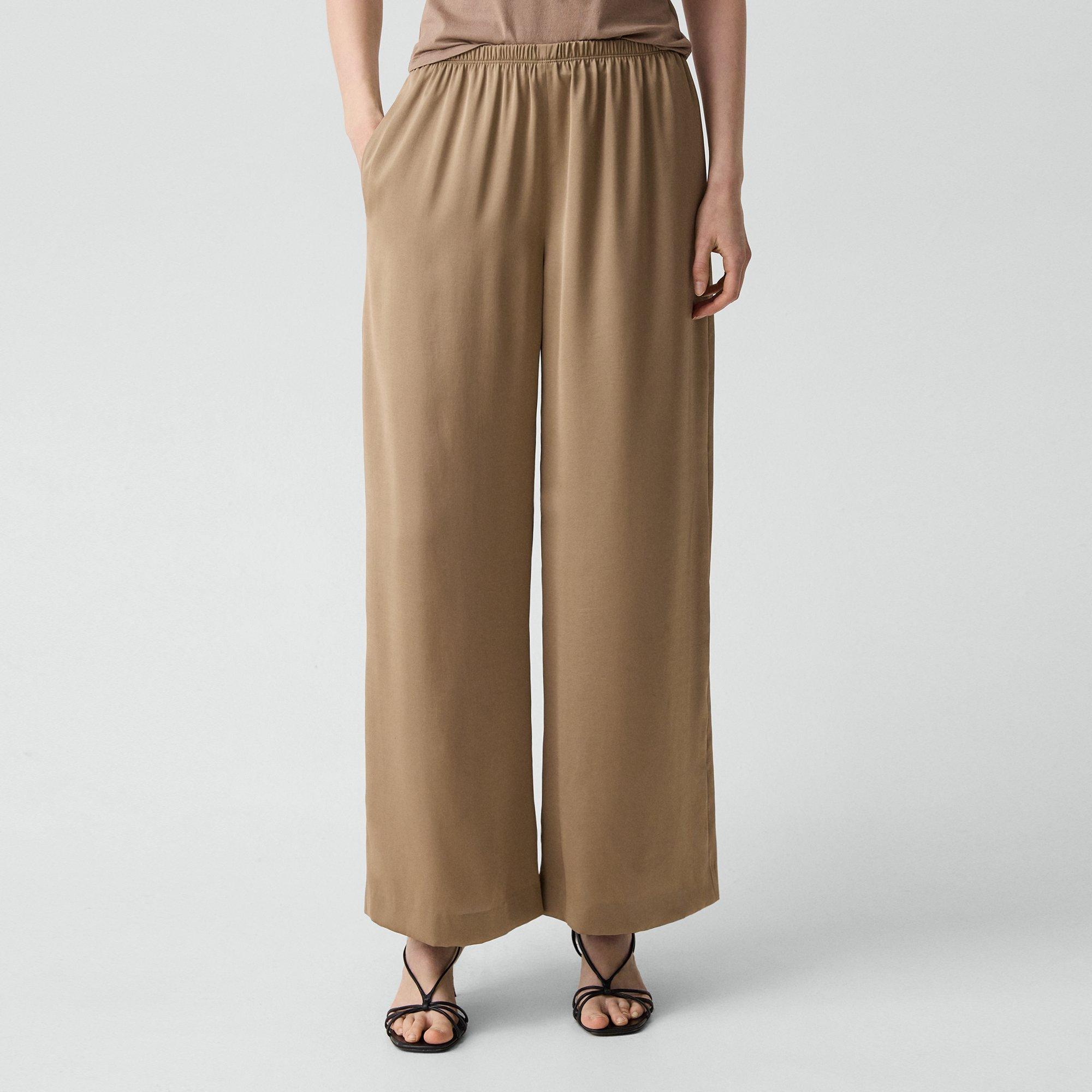 Pull-On Pant in Crushed Satin