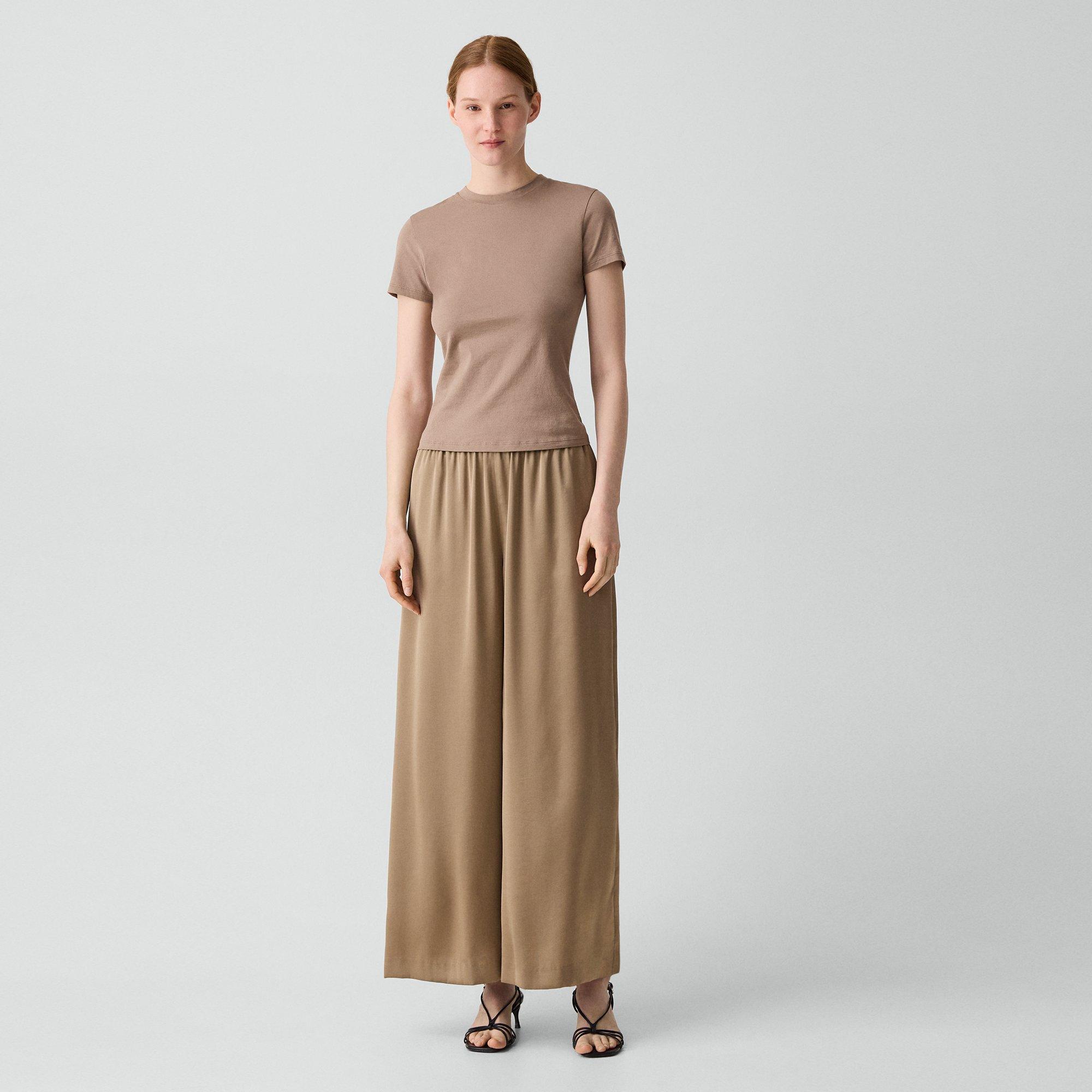 Pull-On Pant in Crushed Satin