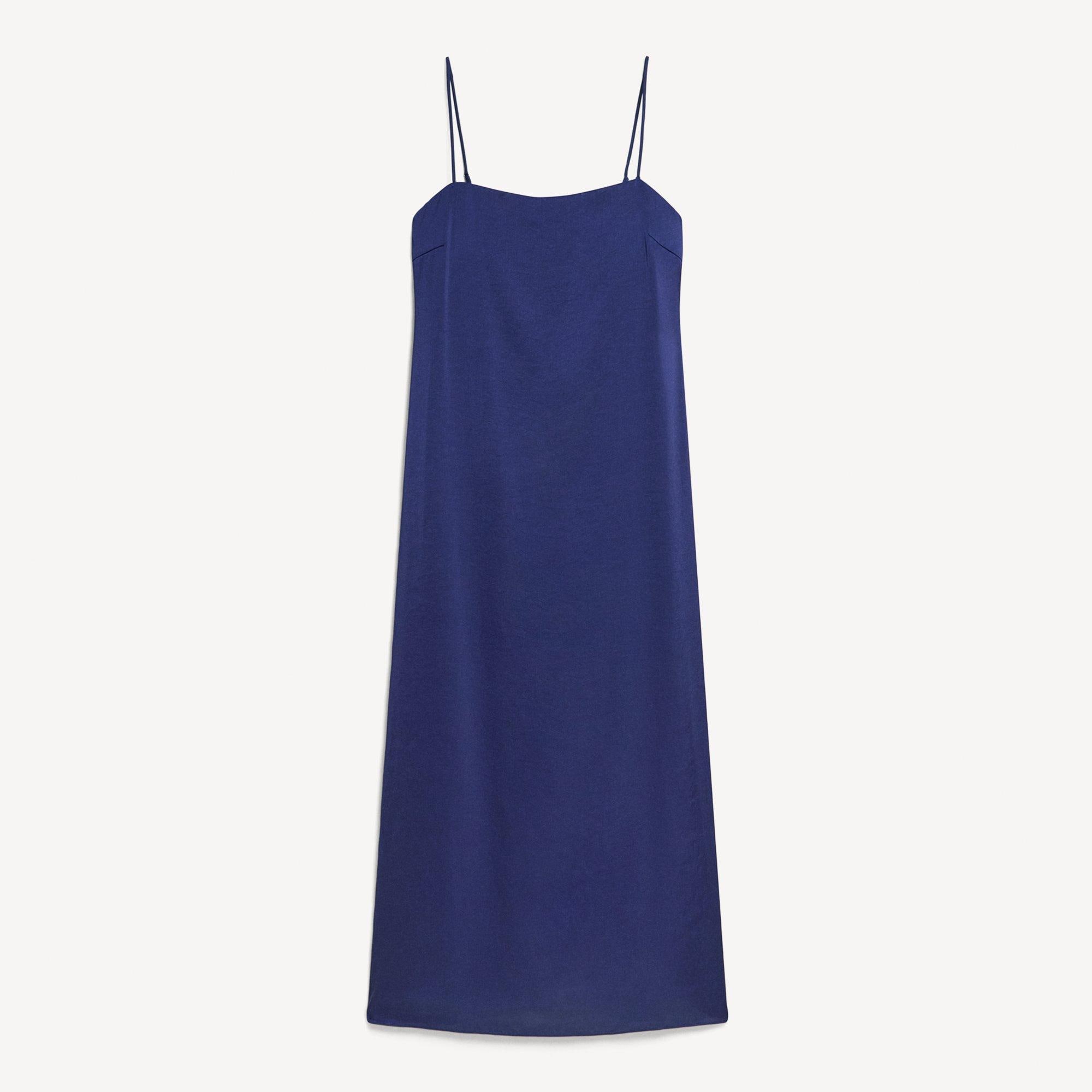 Strapless Maxi Dress in Crushed Satin