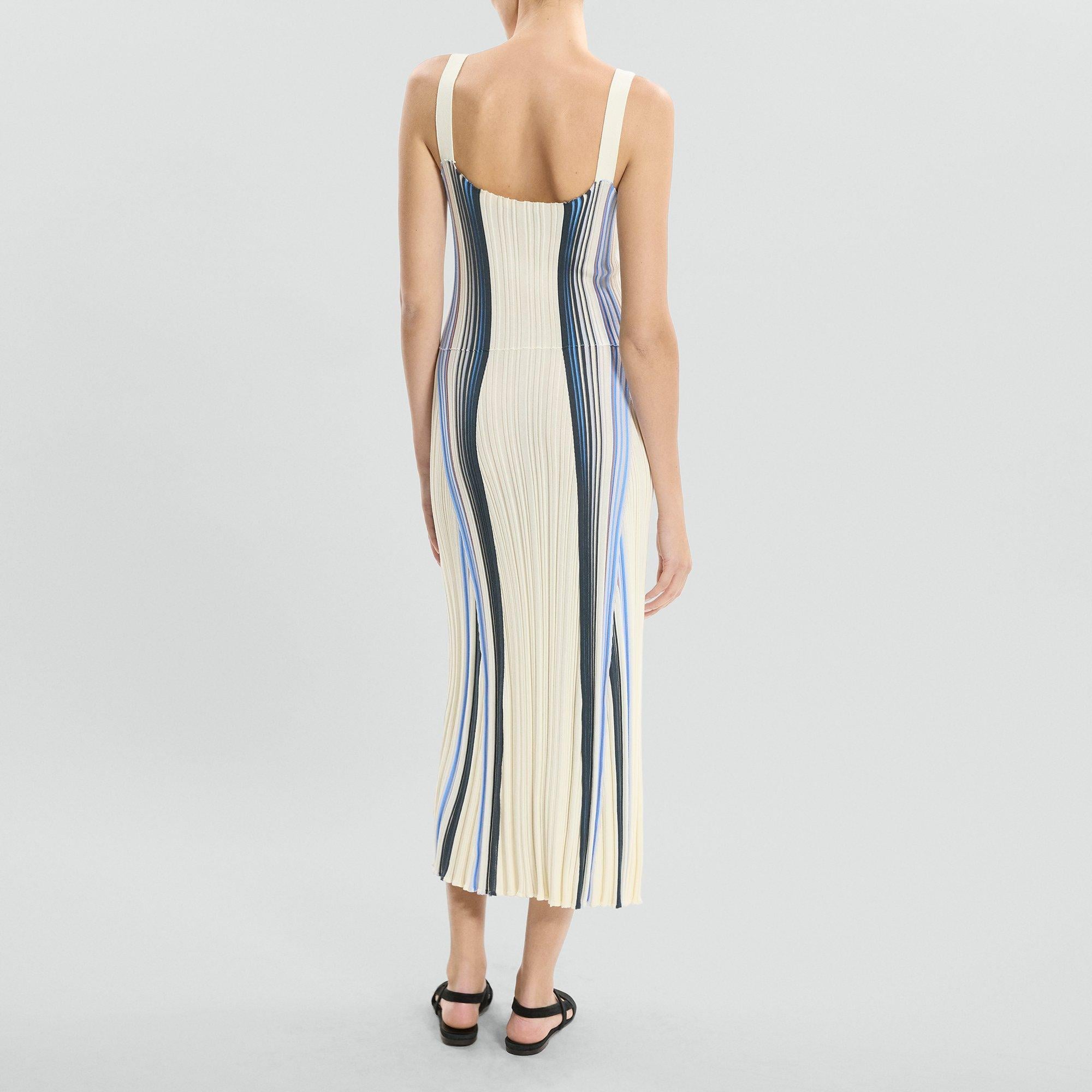 Draped Tank Dress in Organic Cotton-Blend