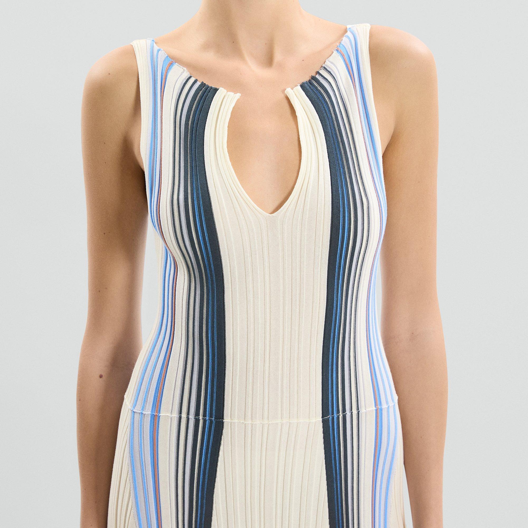 Draped Tank Dress in Organic Cotton-Blend