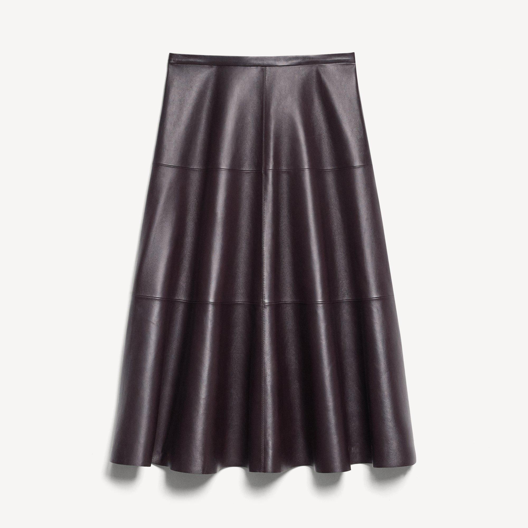 Circle Skirt in Sleek Leather