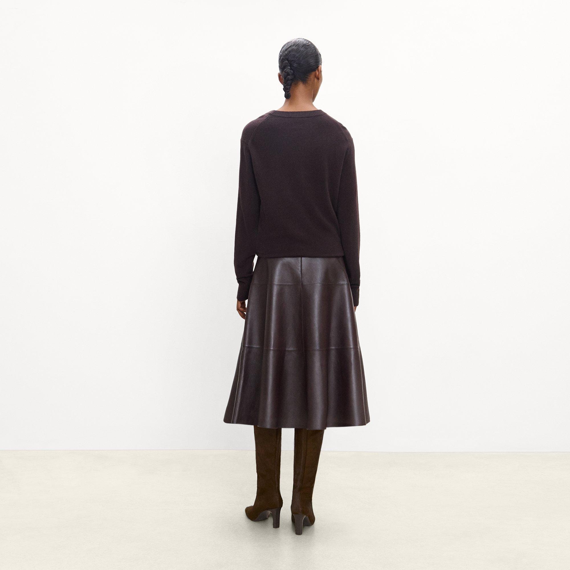 Circle Skirt in Sleek Leather
