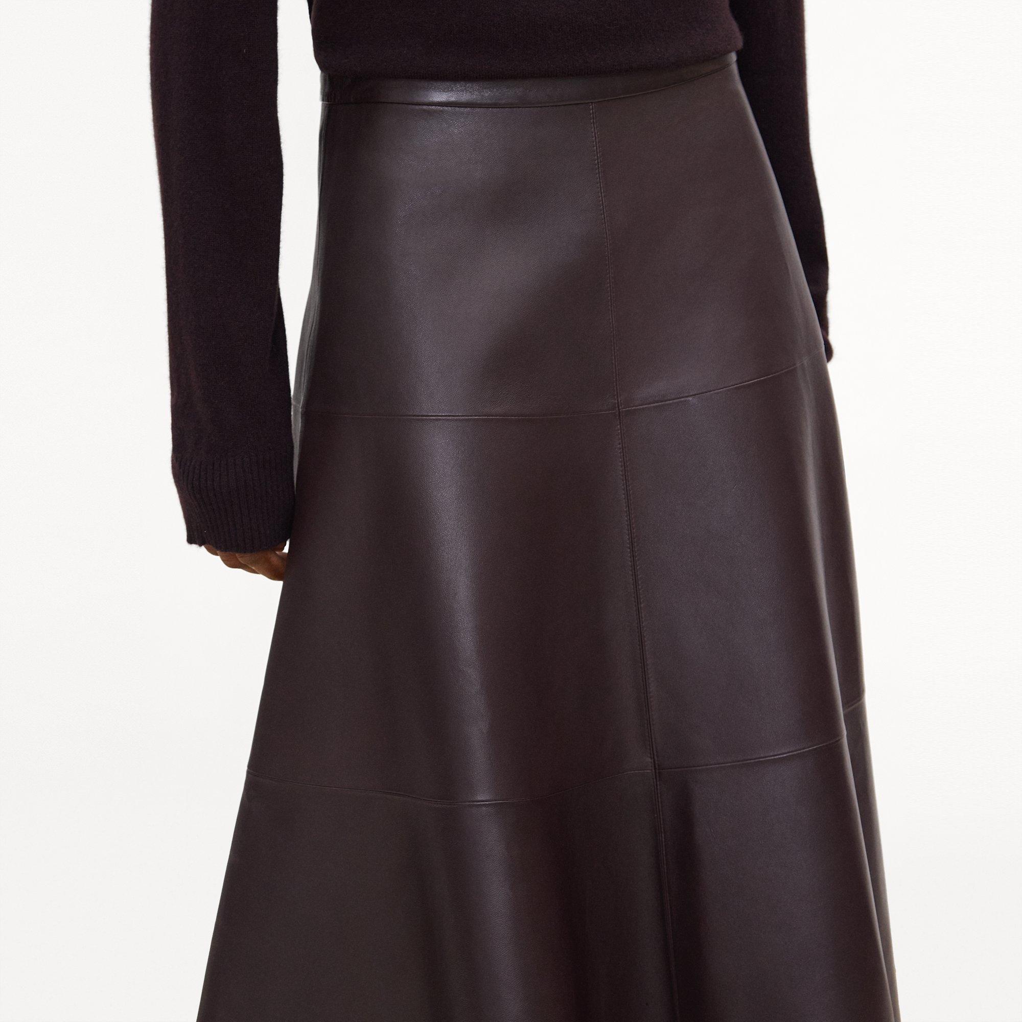 Circle Skirt in Sleek Leather