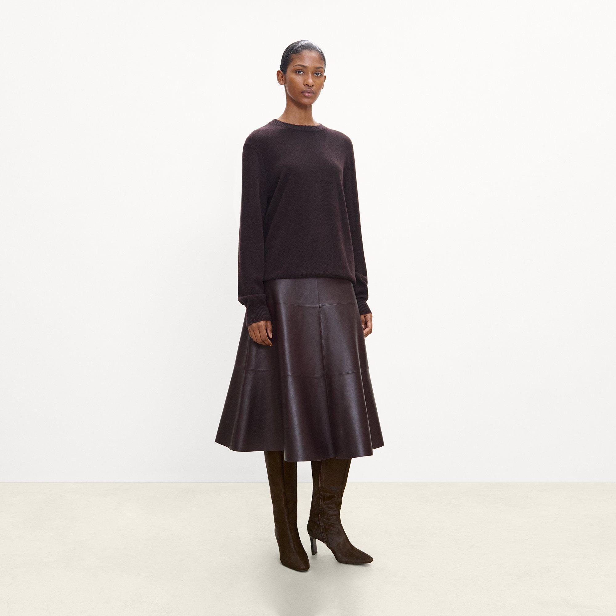 Circle Skirt in Sleek Leather