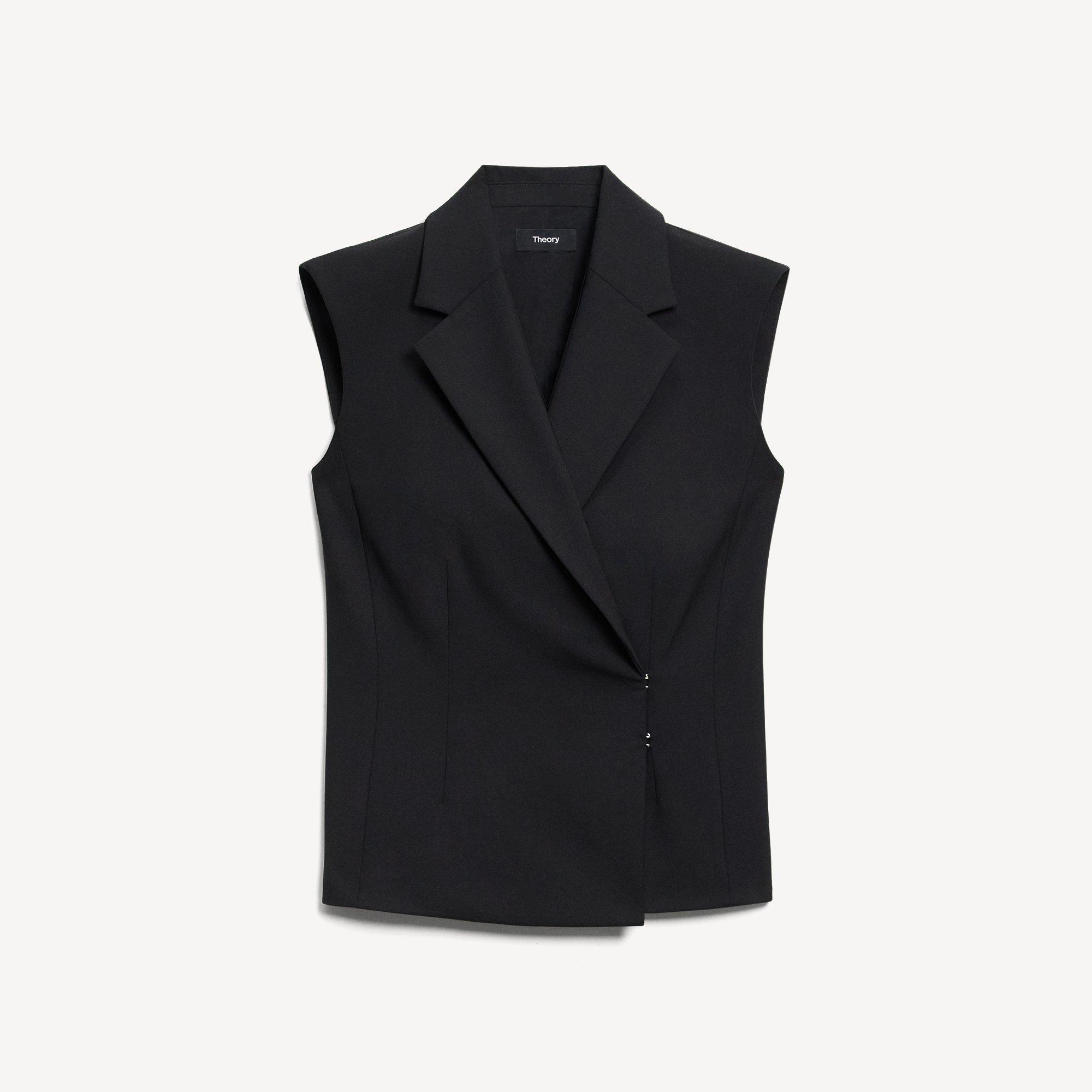 Asymmetrical Vest in Good Wool