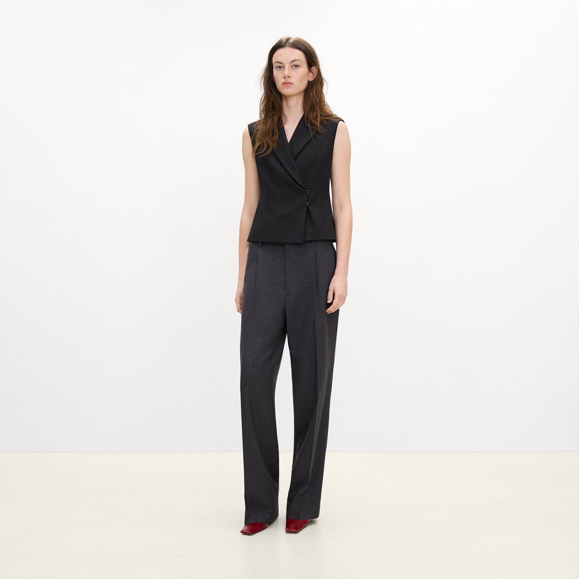 Asymmetrical Vest in Good Wool