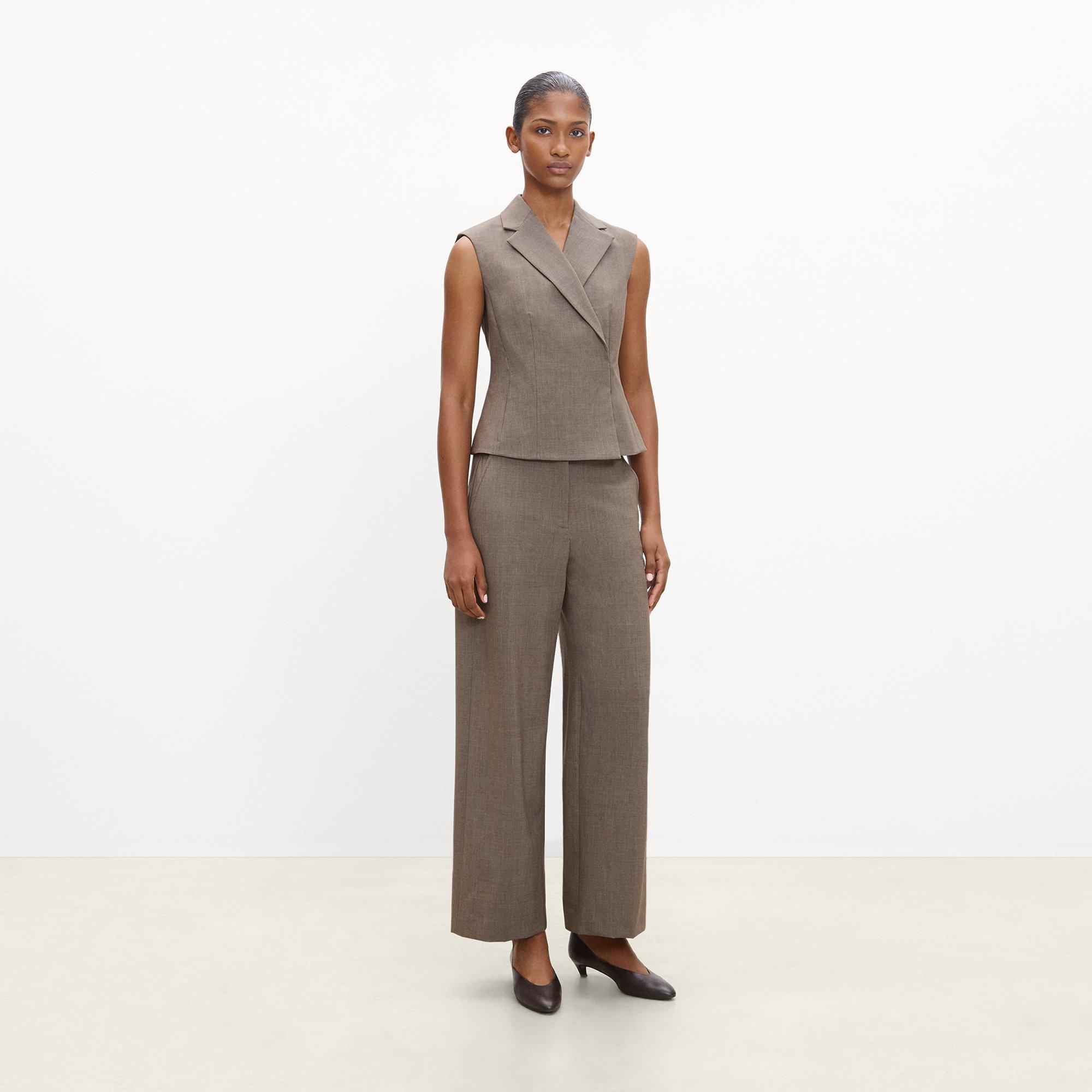 Asymmetrical Vest in Good Wool