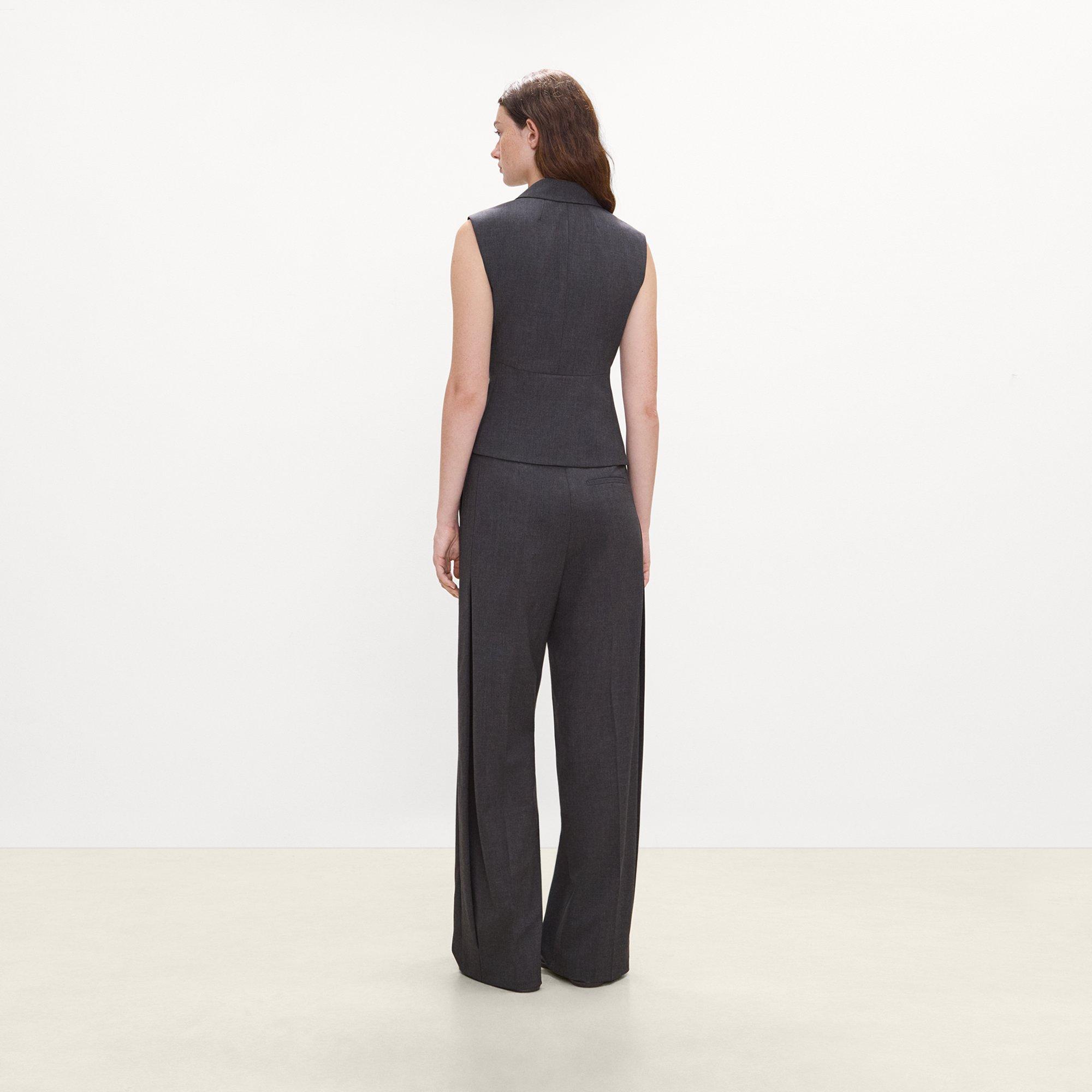 Asymmetrical Vest in Good Wool