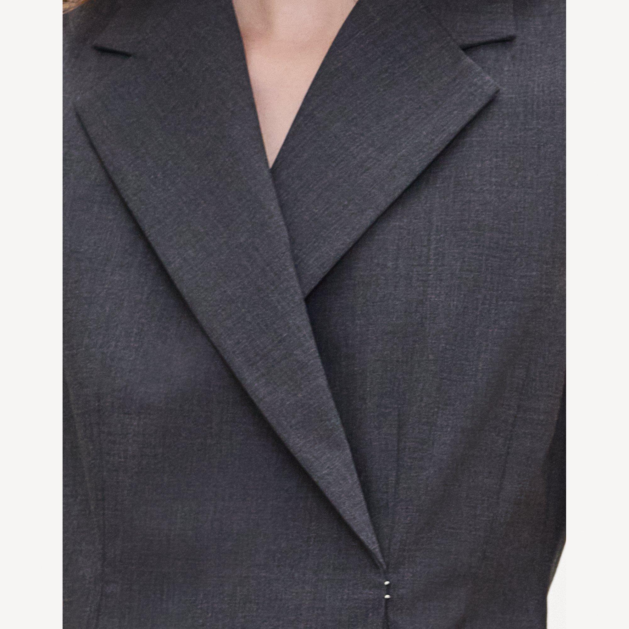 Asymmetrical Vest in Good Wool