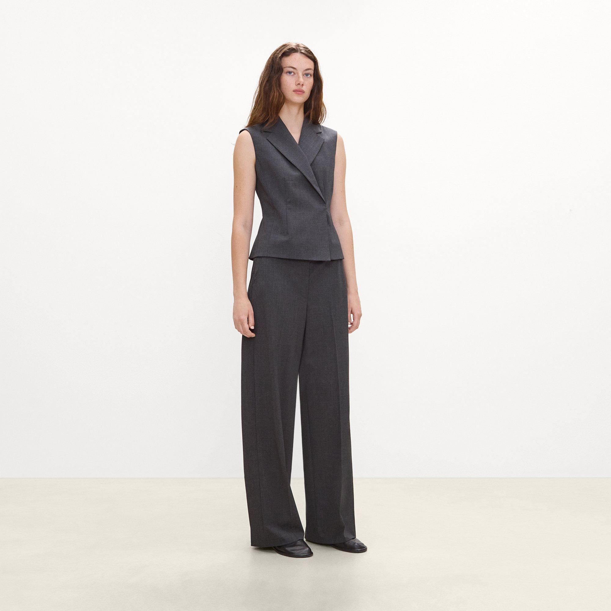 Back Pleat Pant in Good Wool