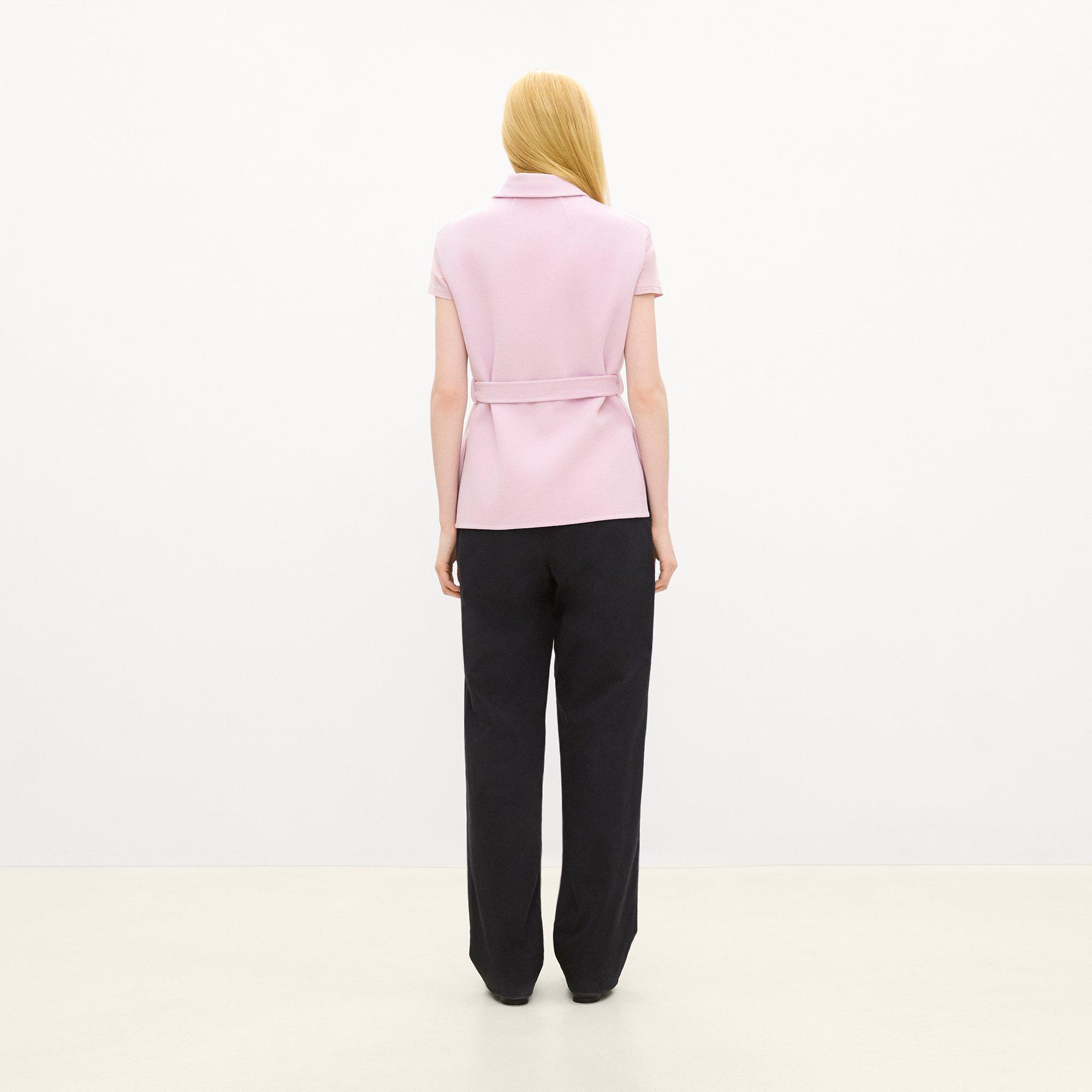 Belted Vest in Double-Face Wool-Cashmere