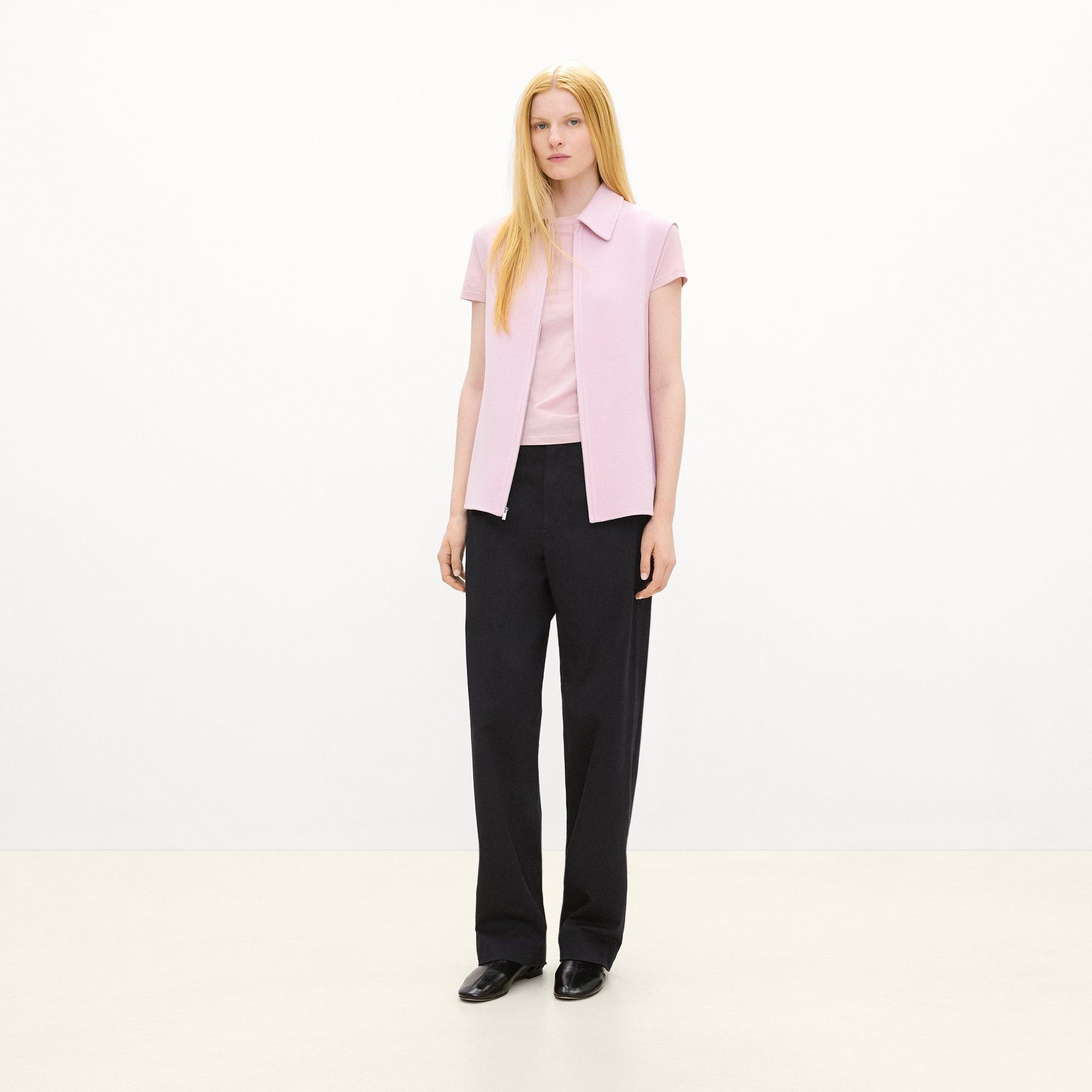 Belted Vest in Double-Face Wool-Cashmere