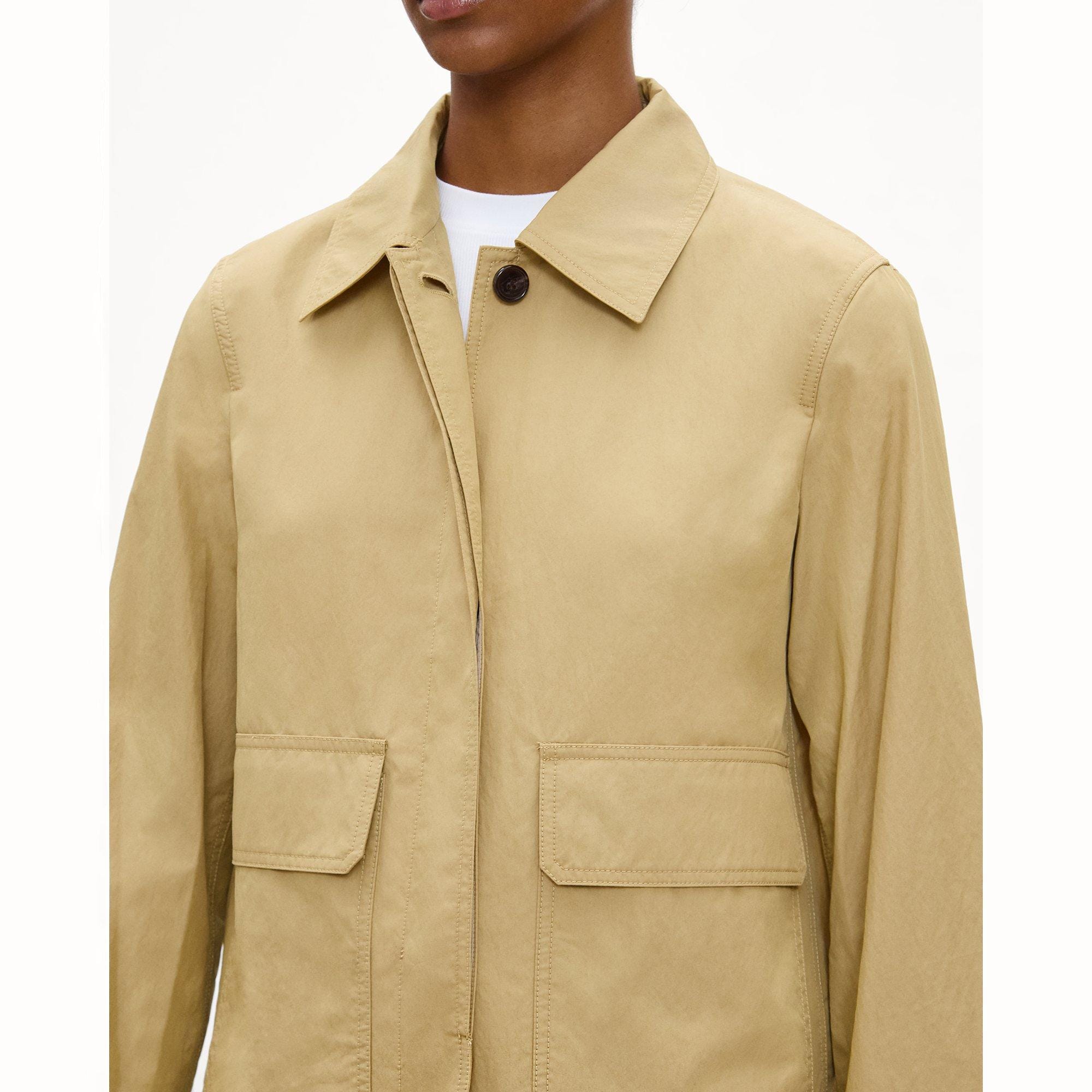 Boxy Patch Pocket Jacket in Trench Cotton