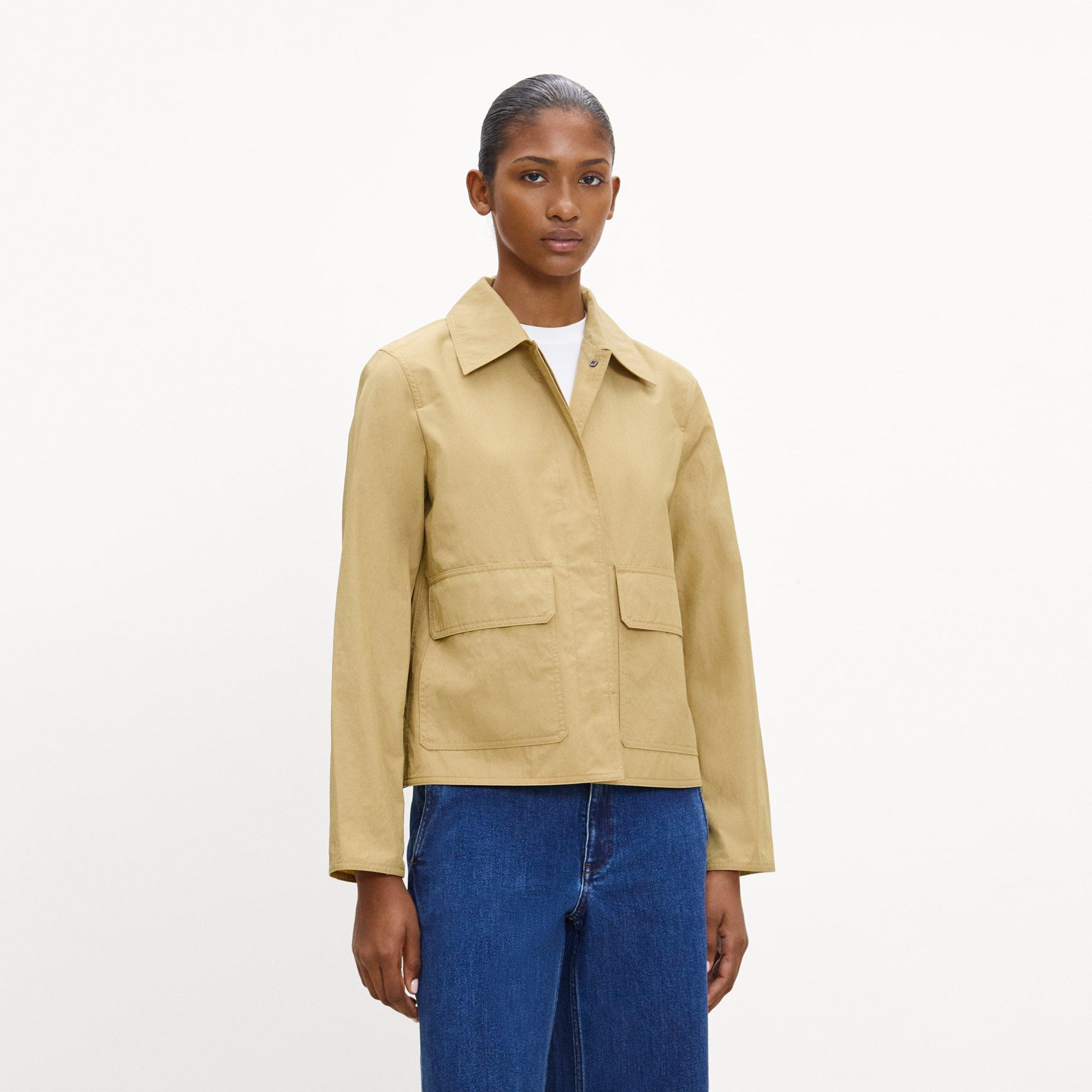 Boxy Patch Pocket Jacket in Trench Cotton