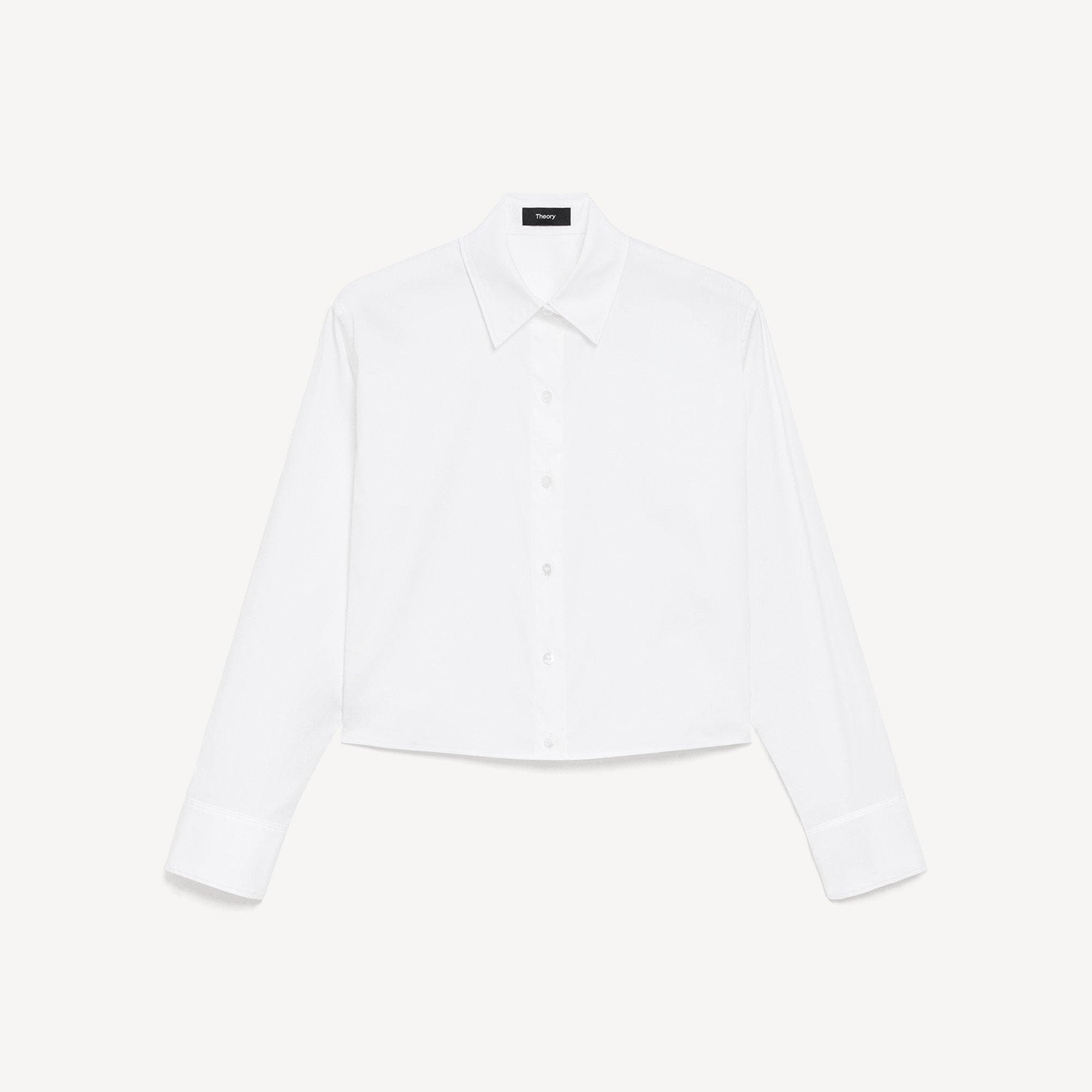 Cropped Tab Shirt in Good Poplin