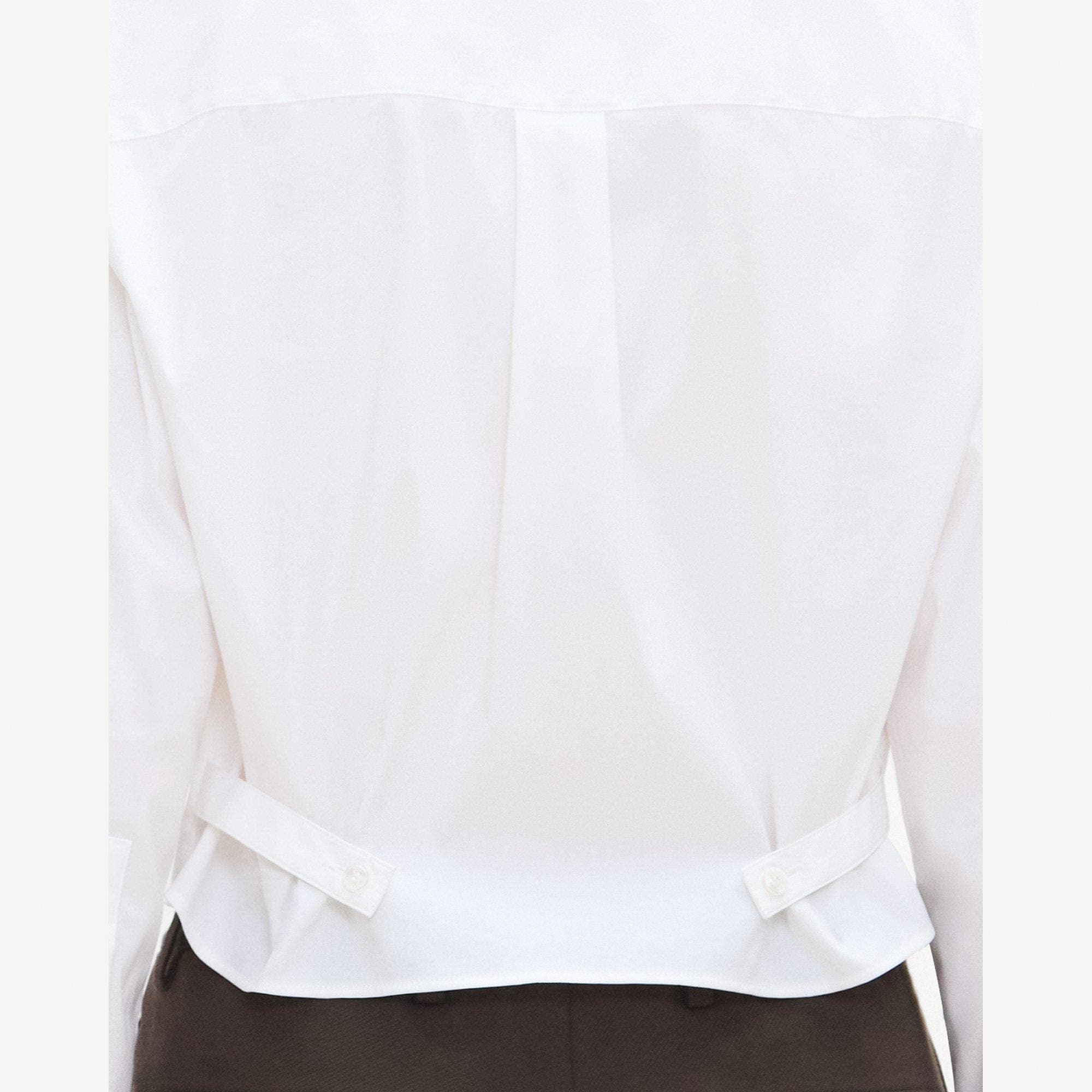 Cropped Tab Shirt in Good Poplin