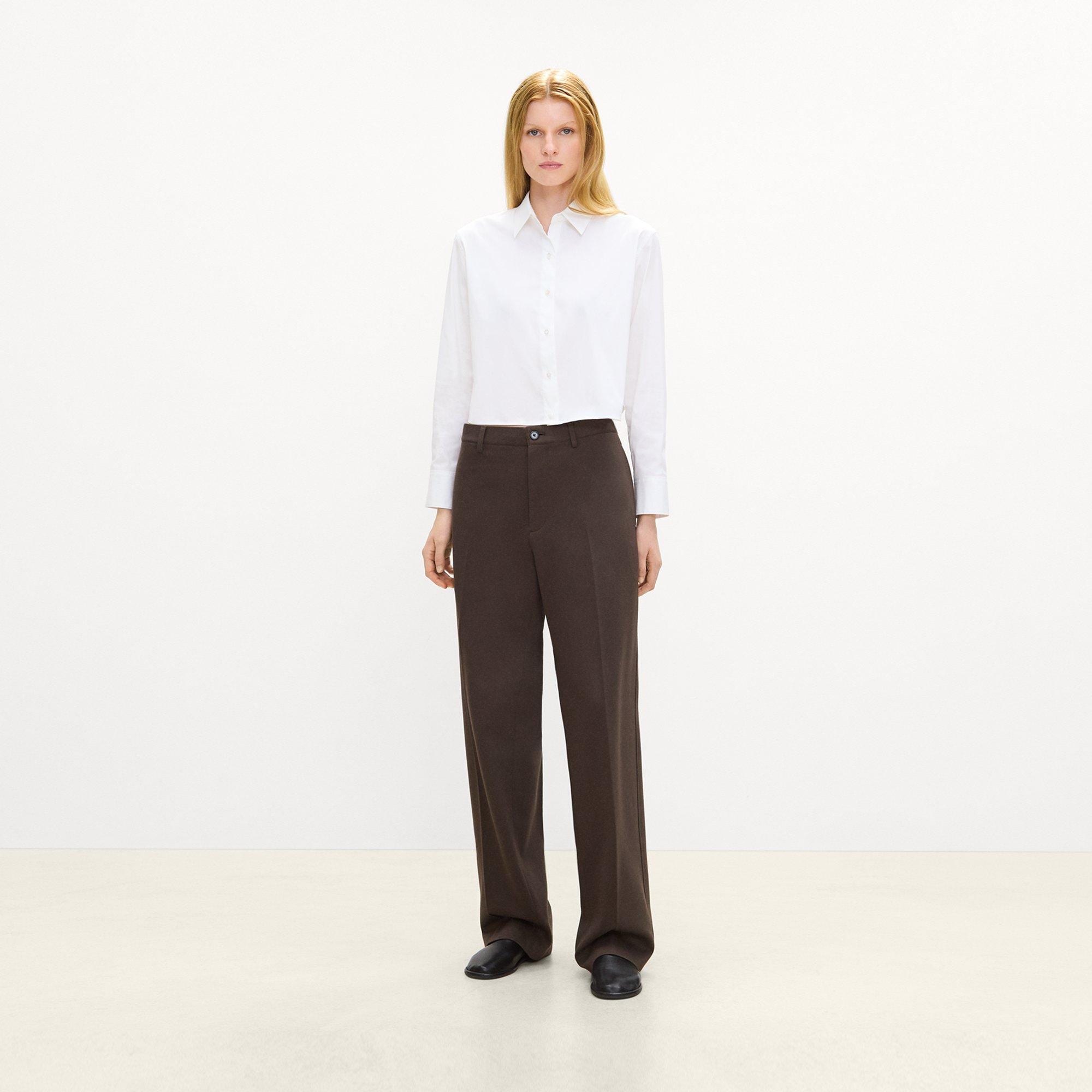 Cropped Tab Shirt in Good Poplin