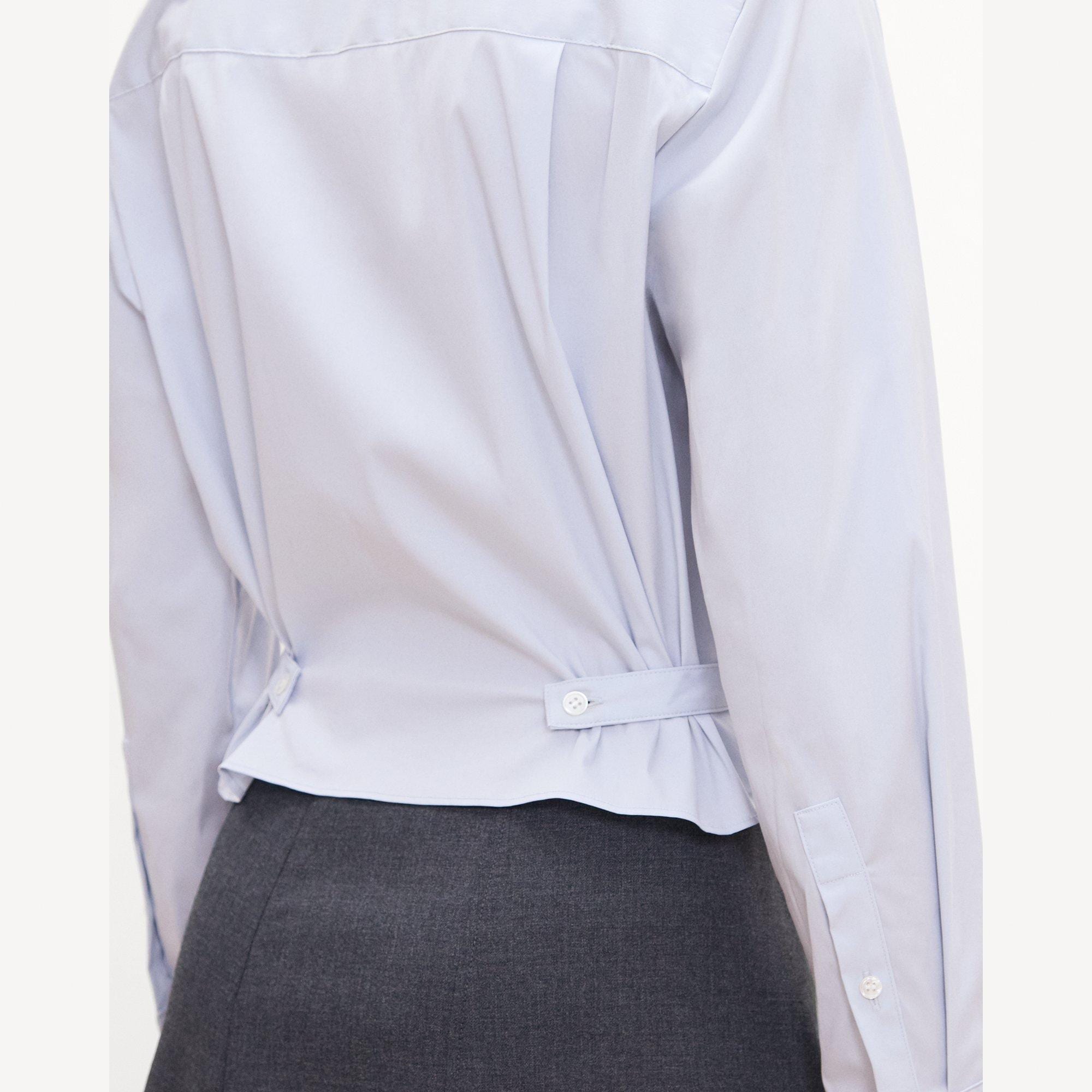 Cropped Tab Shirt in Good Poplin