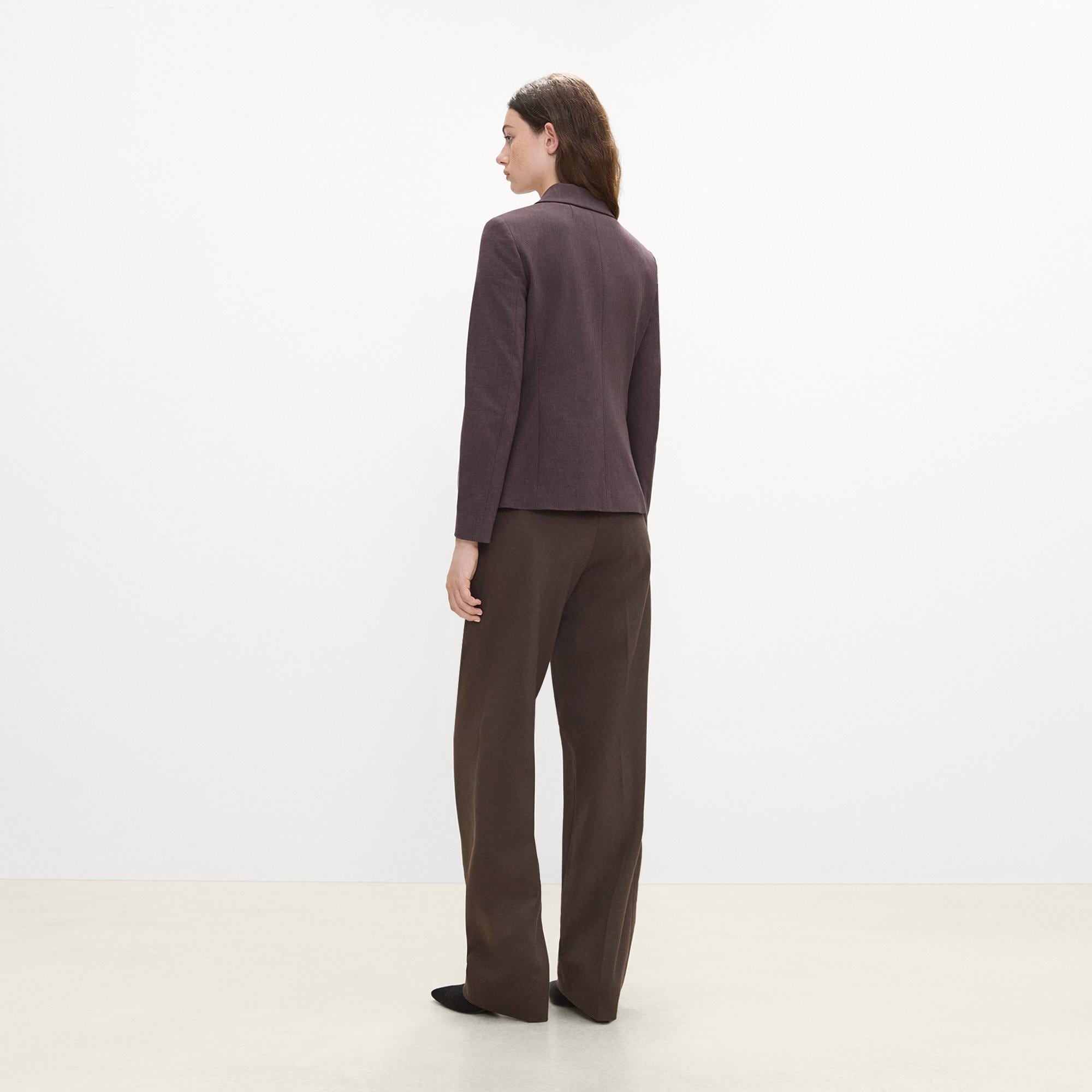 Cutaway Jacket in M&eacute;lange Crepe