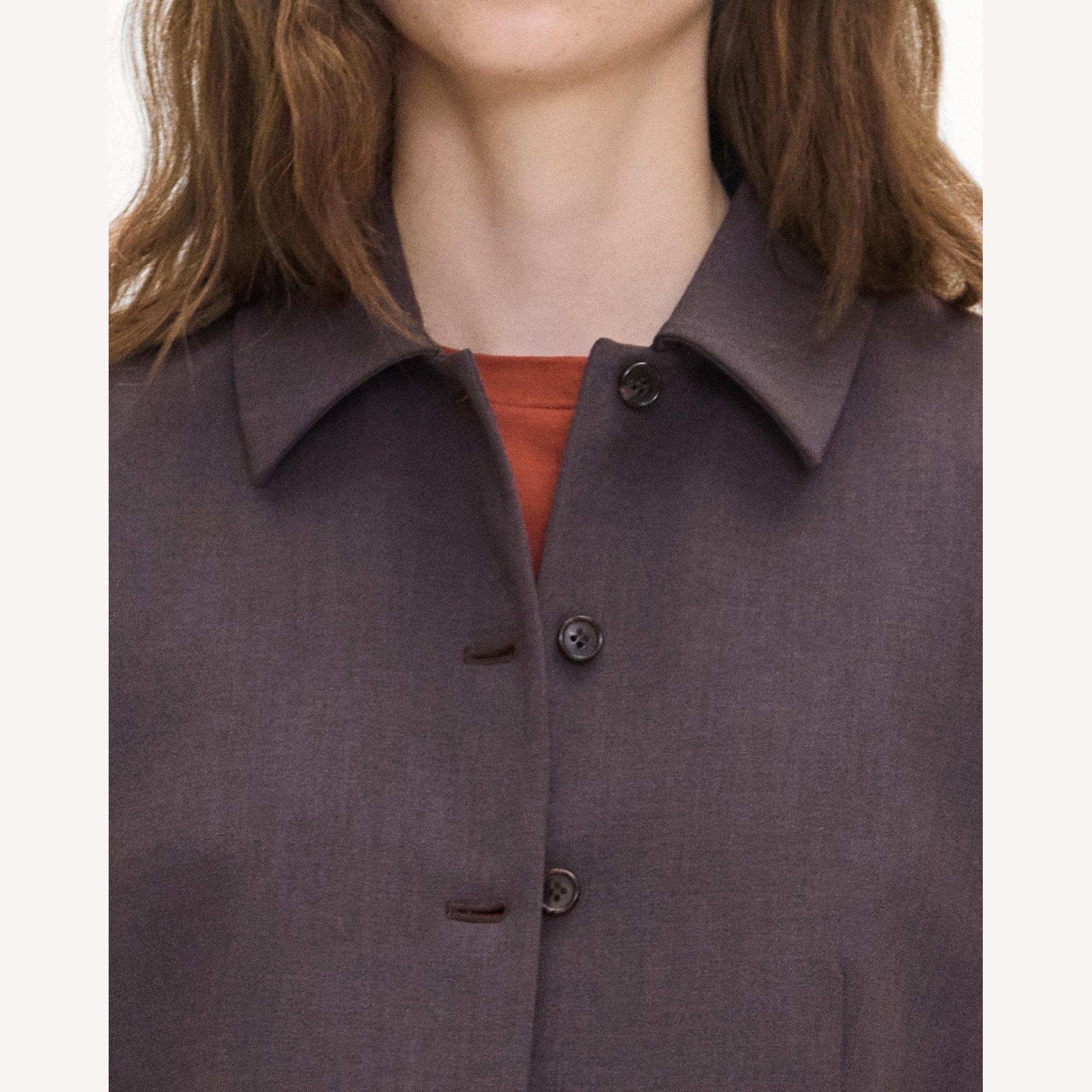 Cutaway Jacket in M&eacute;lange Crepe