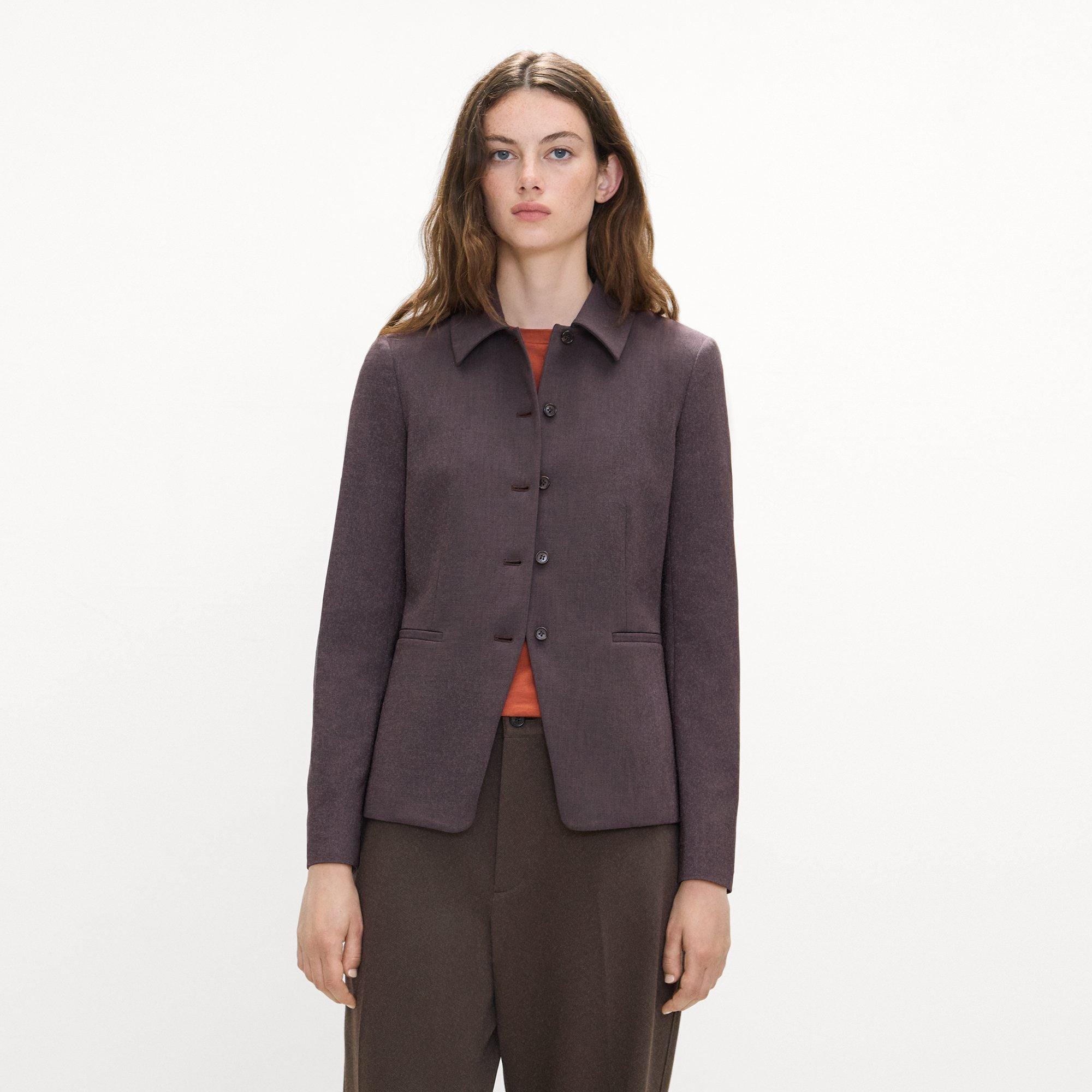 Cutaway Jacket in M&eacute;lange Crepe
