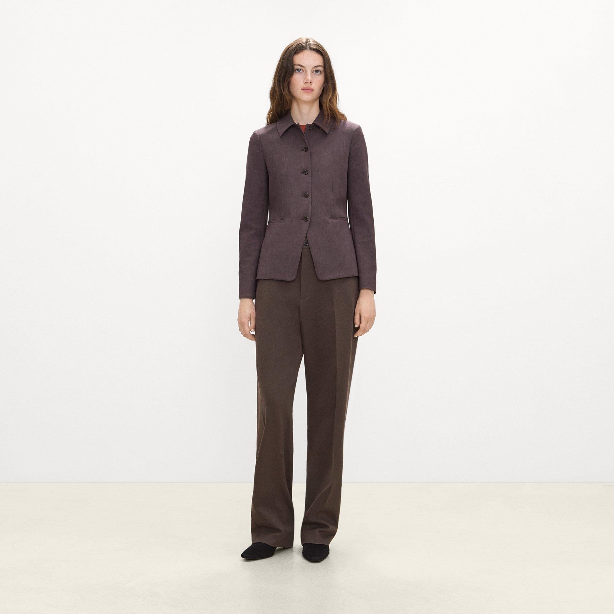 Cutaway Jacket in M&eacute;lange Crepe