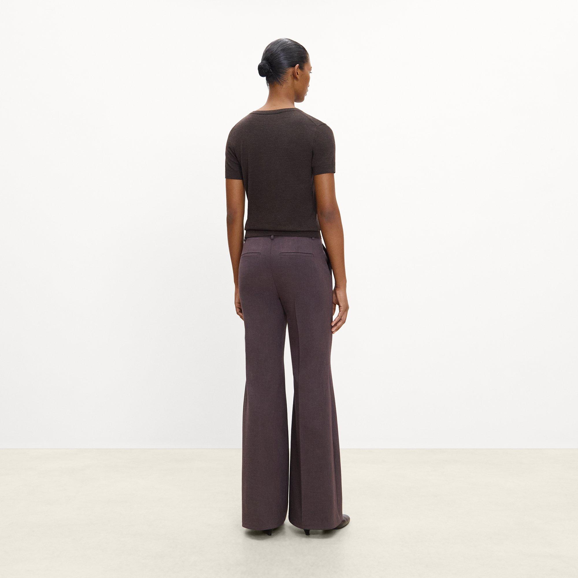 Fluid Flare Pant, 33&rsquo;&rsquo; in M&eacute;lange Crepe
